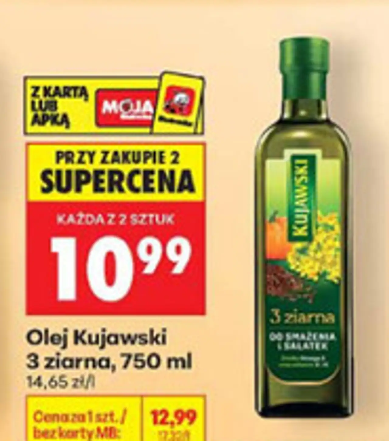 Olej Kujawski 3 ziarna, 750 ml