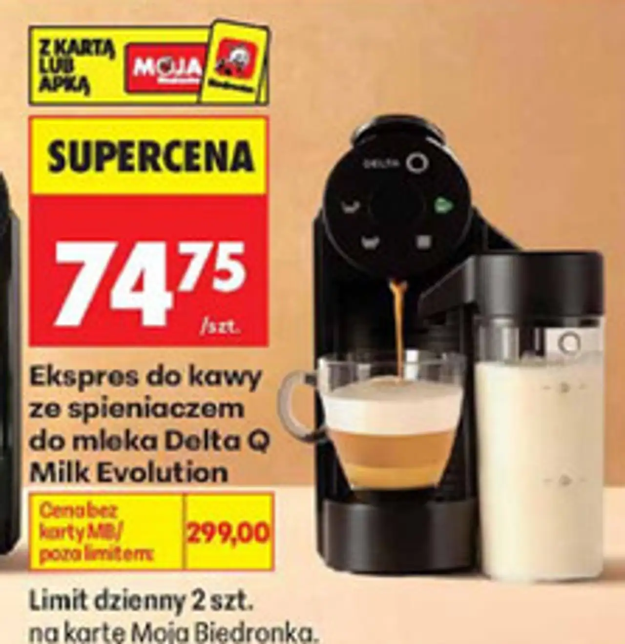 Ekspres do kawy ze spieniaczem do mleka Delta Q Milk Evolution