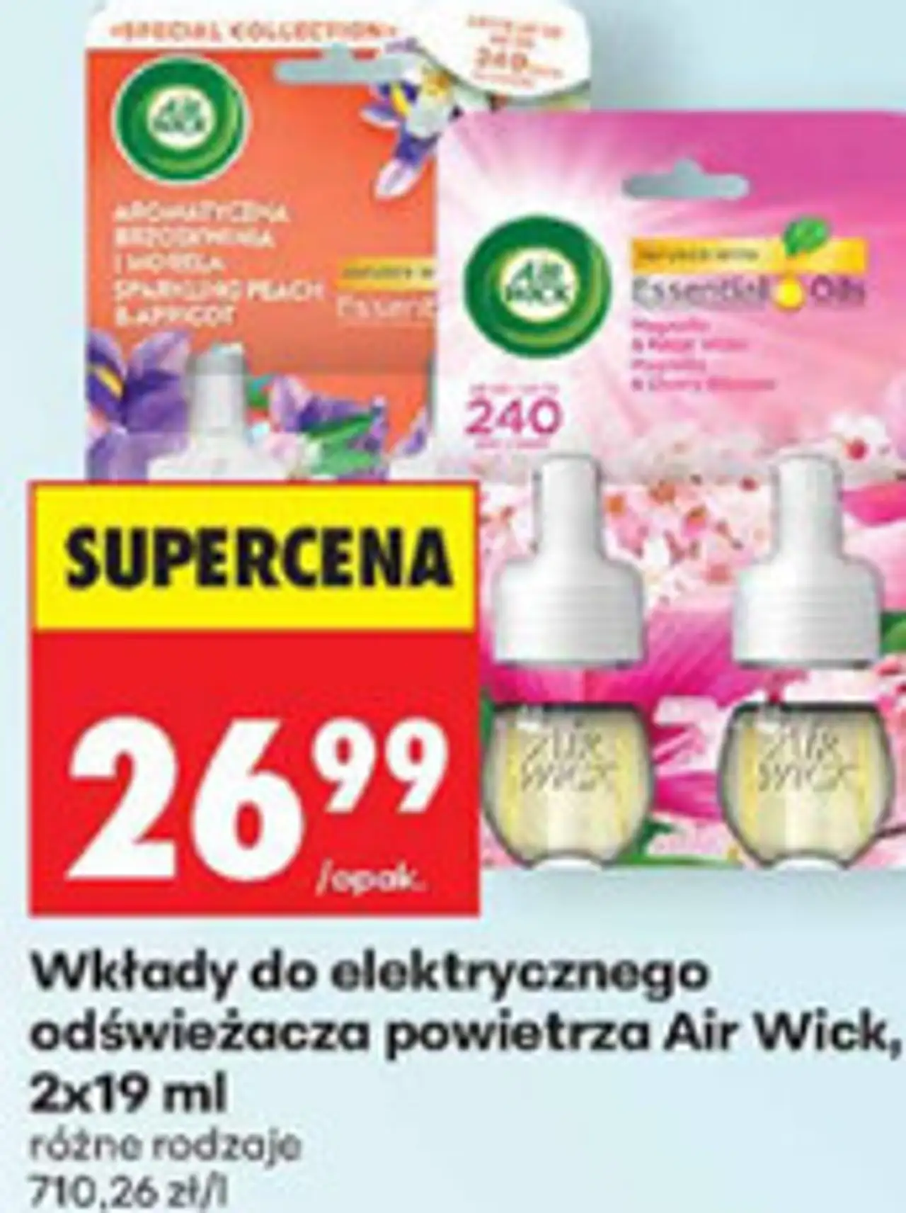 Wkłady do elektrycznego odświeżacza powietrza Air Wick, 2x19 ml