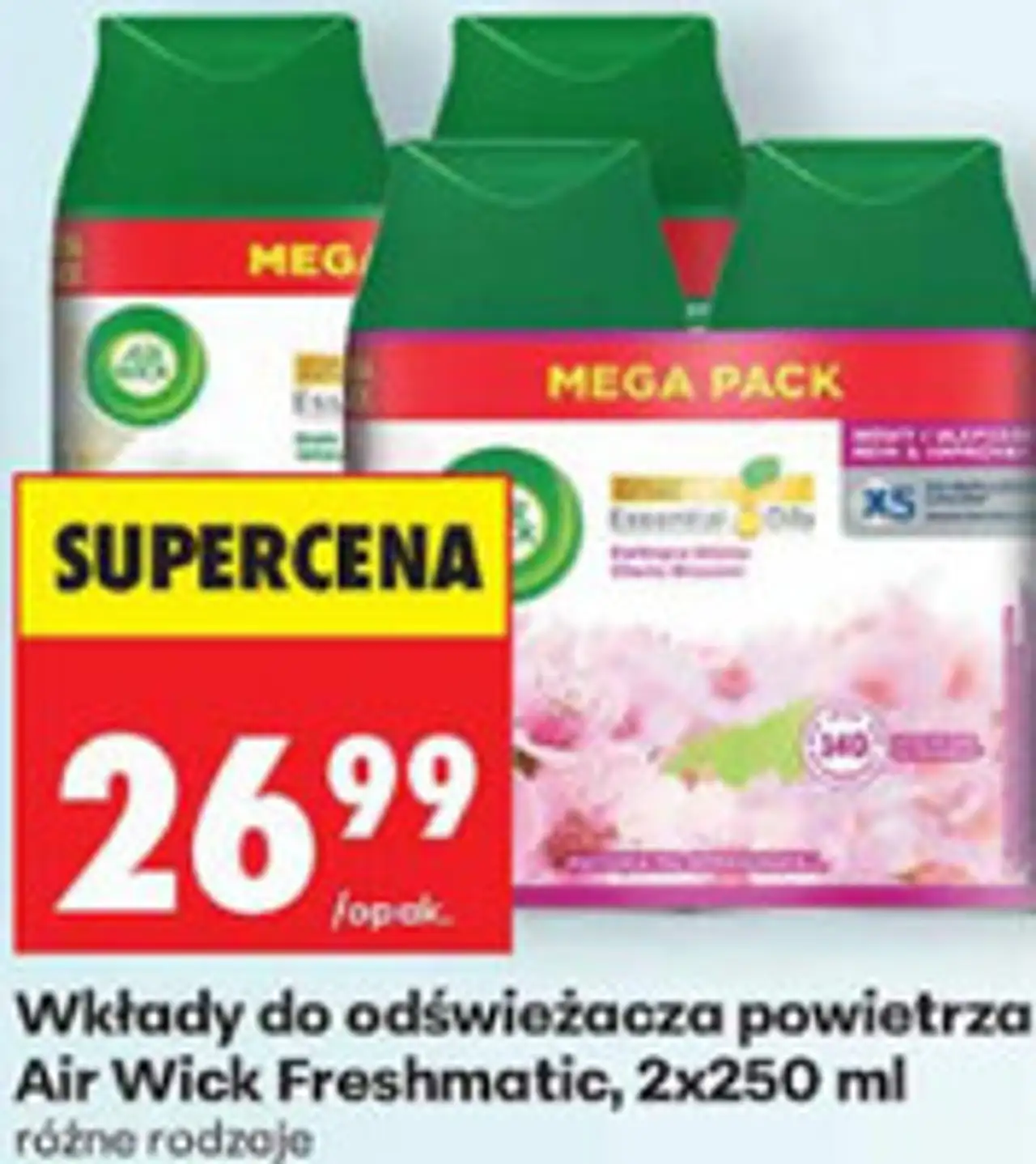 Wkłady do odświeżacza powietrza Air Wick Freshmatic, 2x250 ml