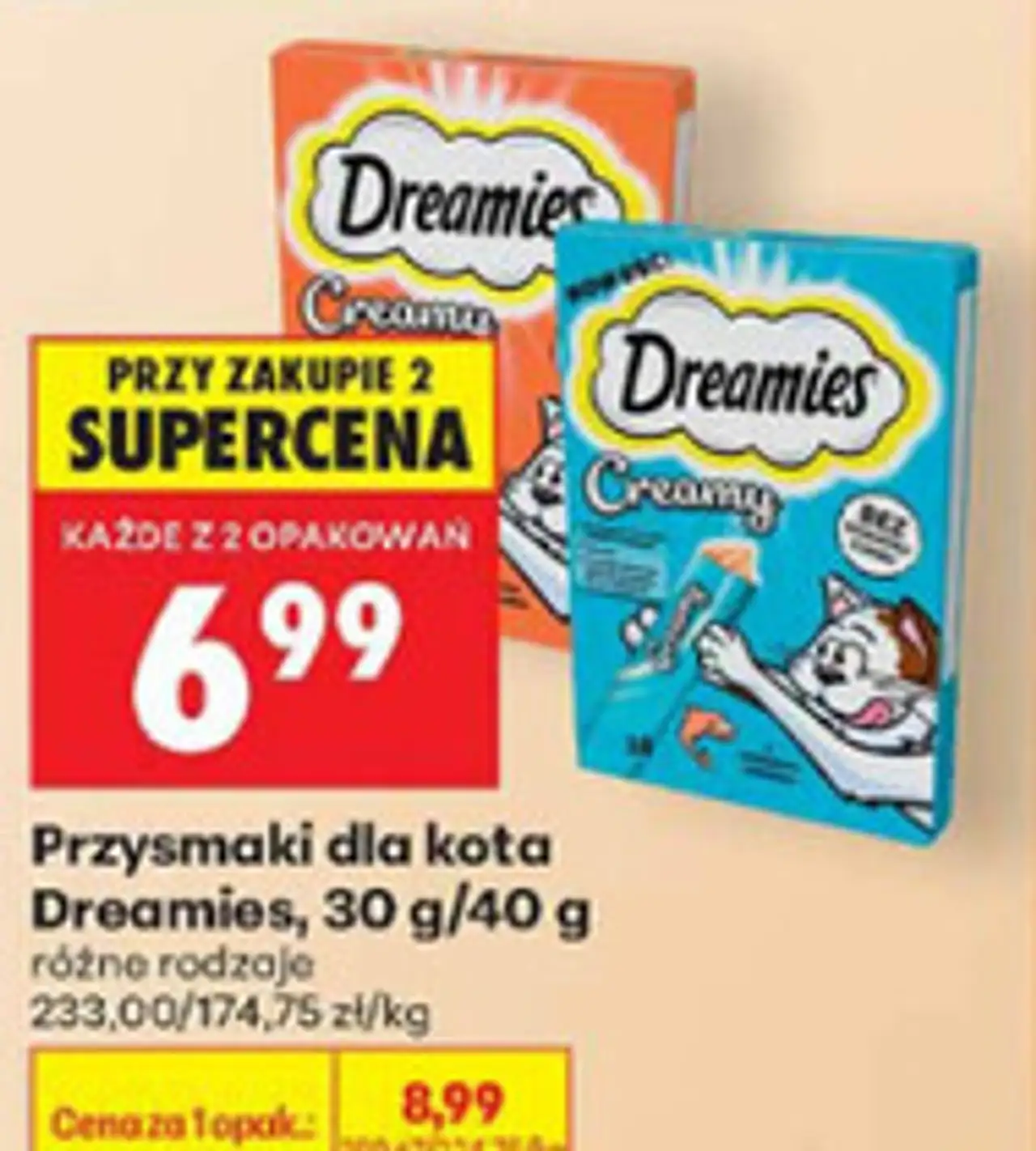 Przysmaki dla kota Dreamies, 30 g/40 g