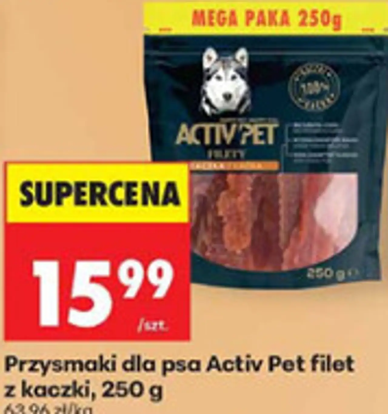 Przysmaki dla psa Activ Pet filet z kaczki, 250 g