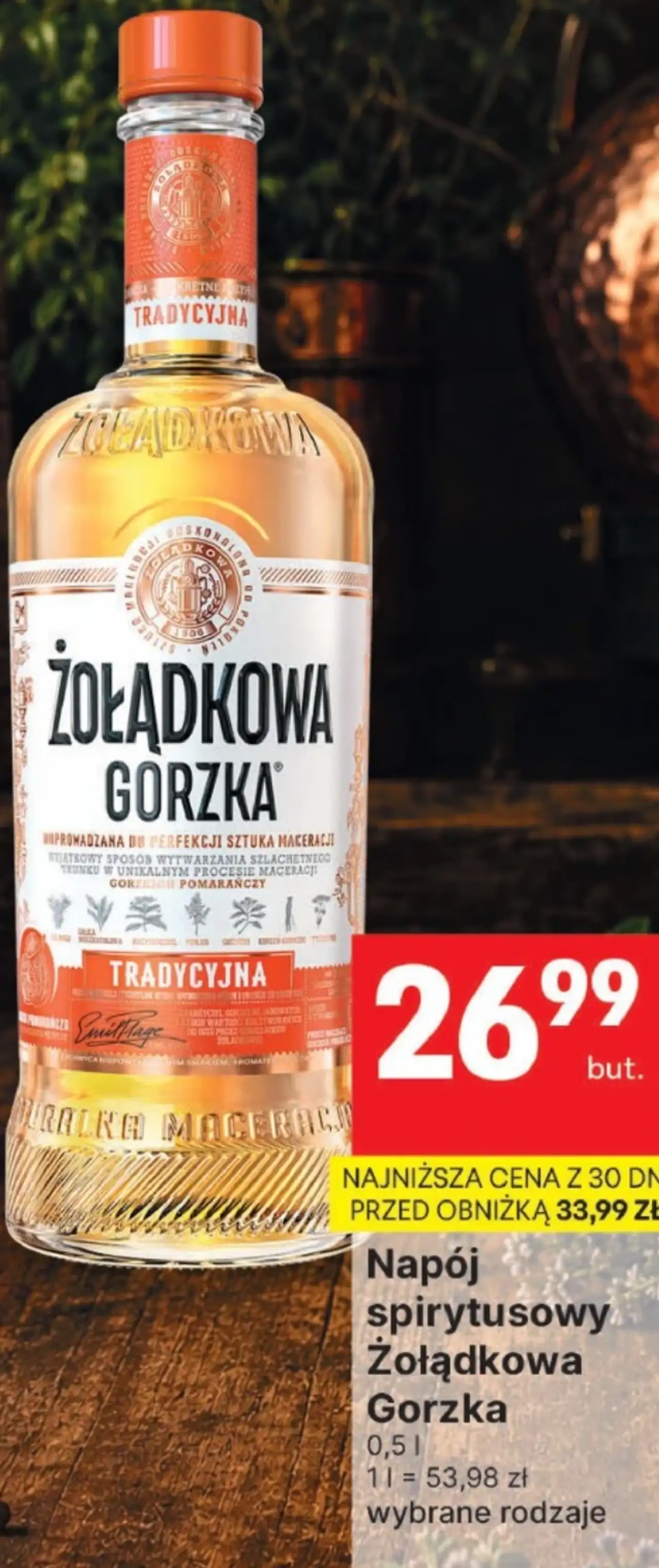 Napój spirytusowy Żołądkowa Gorzka wybrane rodzaje