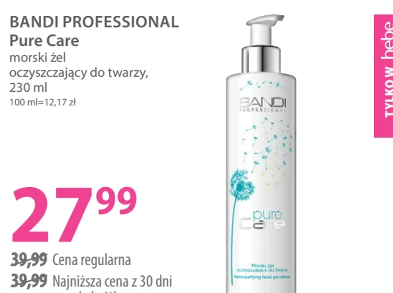 BANDI PROFESSIONAL Pure Care morski żel oczyszczający do twarzy