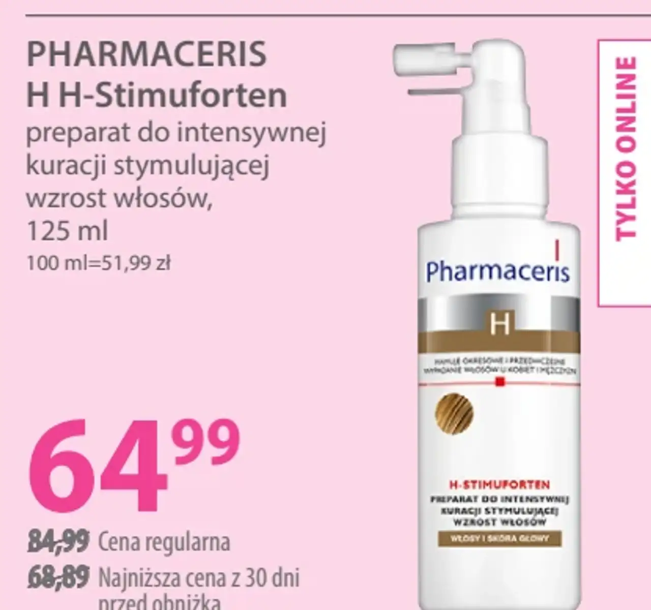 PHARMACERIS H H-Stimuforten preparat do intensywnej kuracji stymulującej wzrost włosów