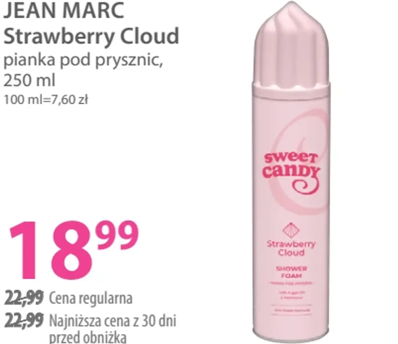 Jean Marc Strawberry Cloud pianka pod prysznic