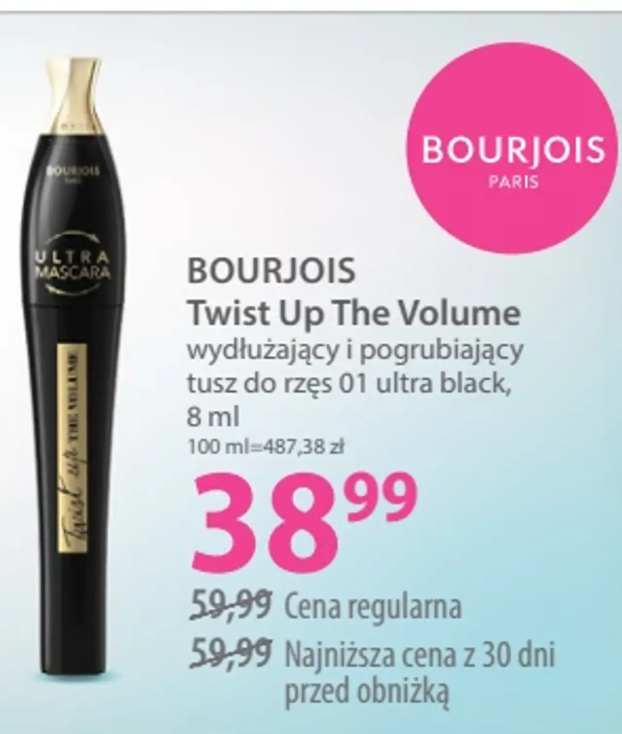BOURJOIS Twist Up The Volume tusz do rzęs 01 ultra black