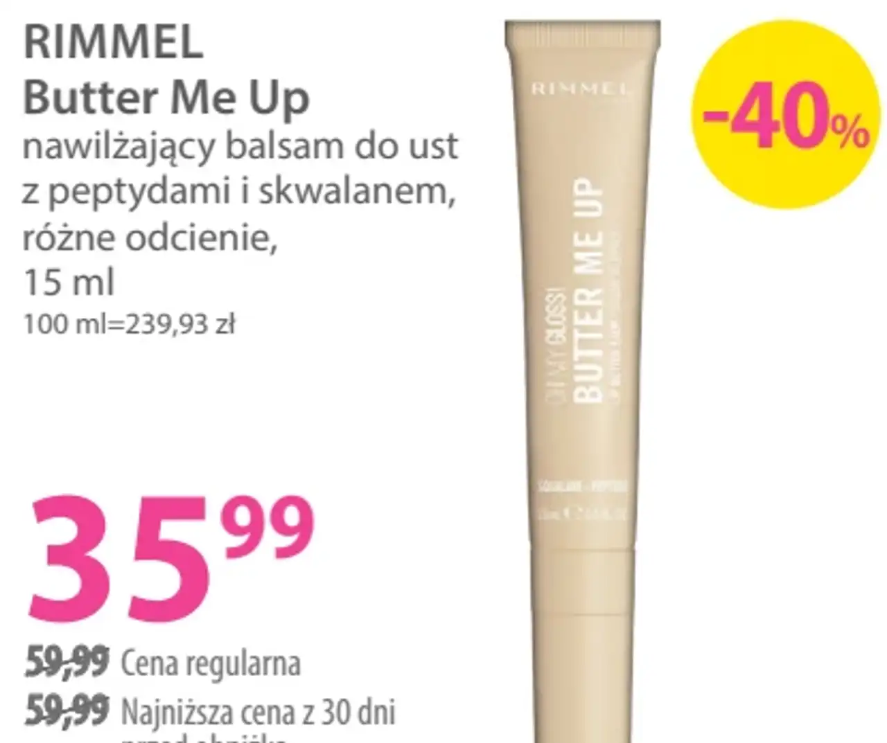 RIMMEL Butter Me Up nawilżający balsam do ust