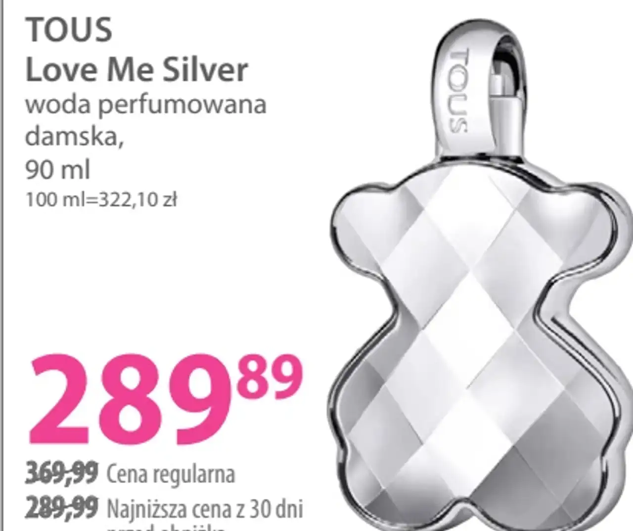 Tous Love Me Silver woda perfumowana damska