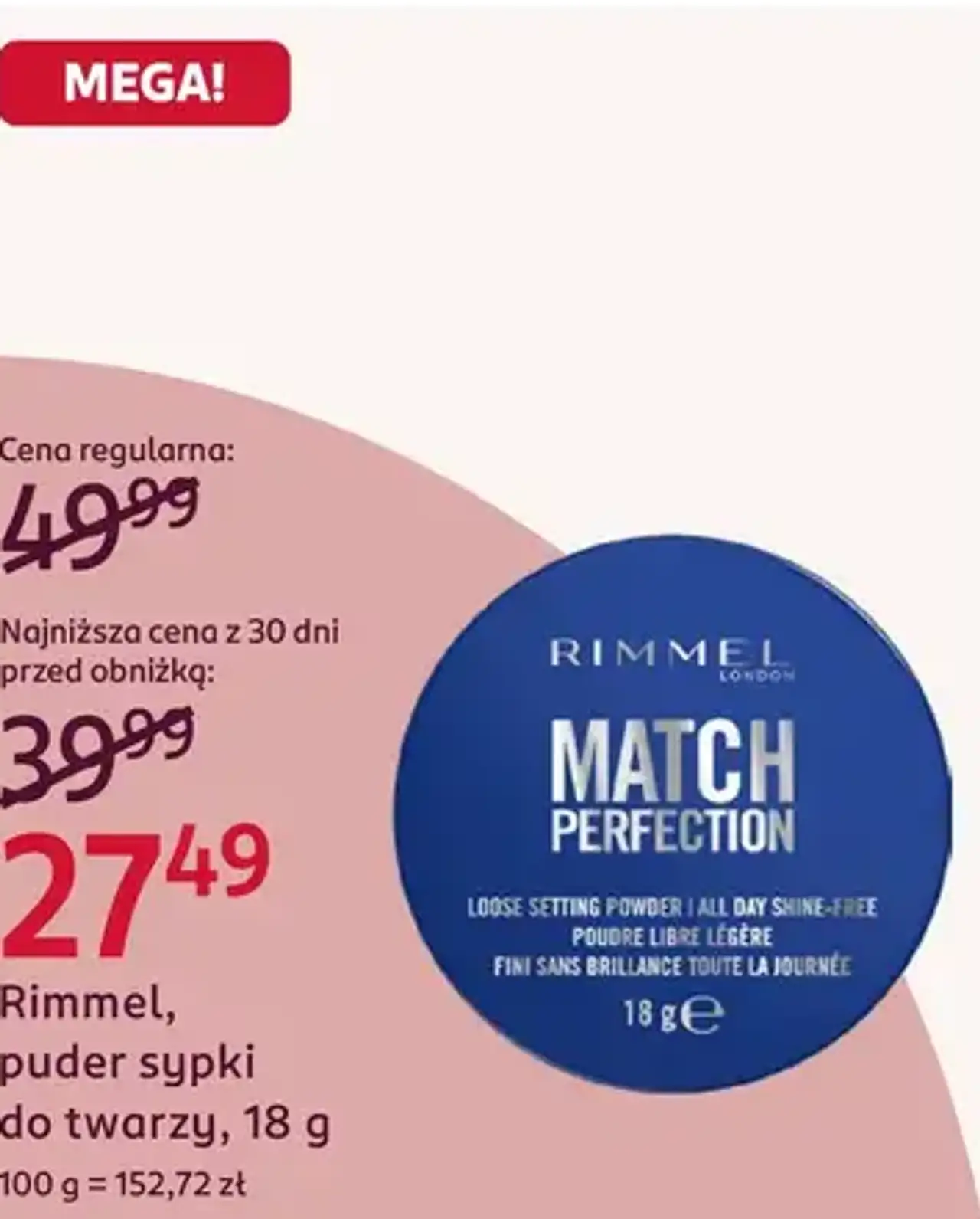 Rimmel Match Perfection puder sypki do twarzy