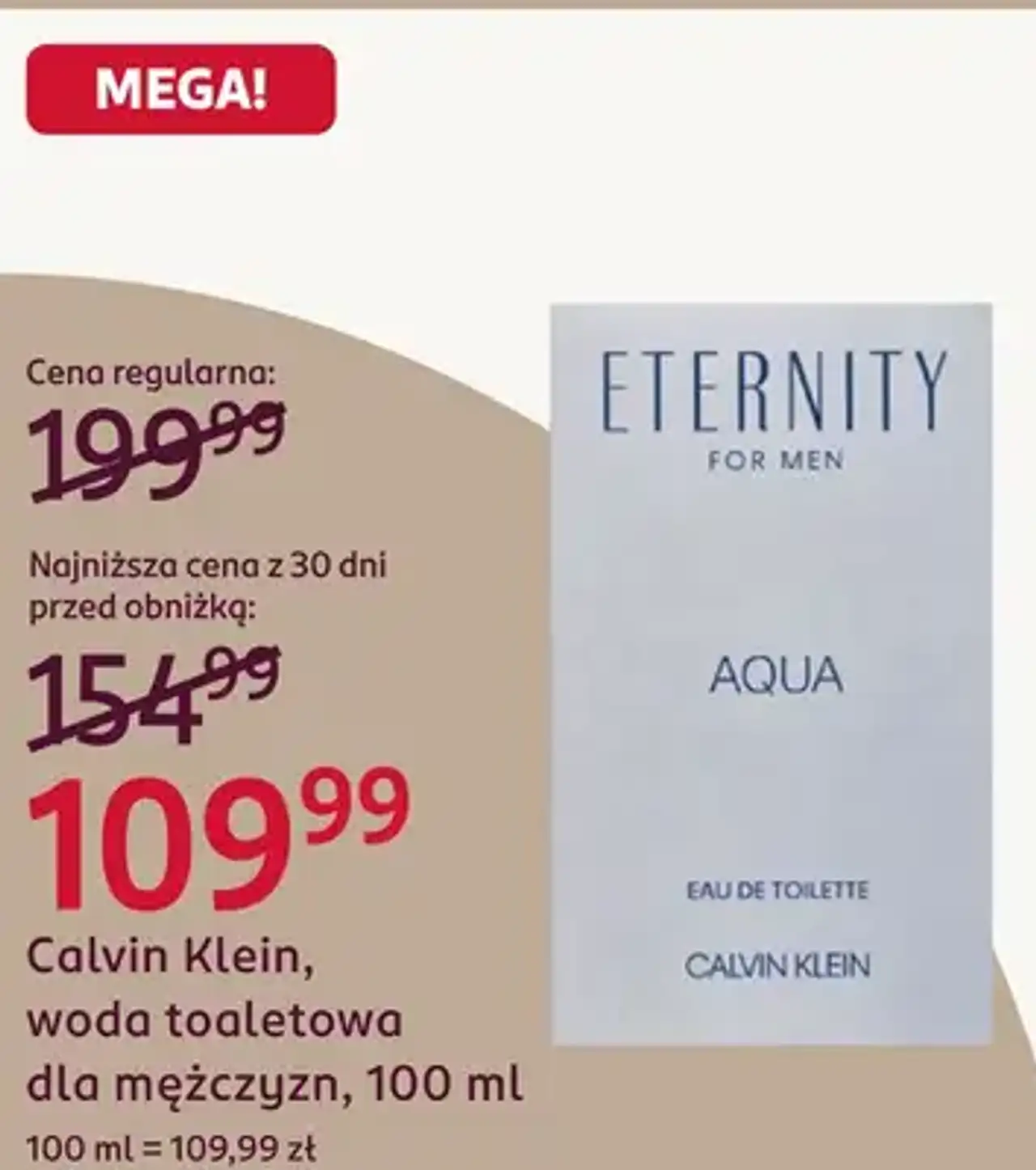 Calvin Klein Eternity For Men Aqua woda toaletowa dla mężczyzn