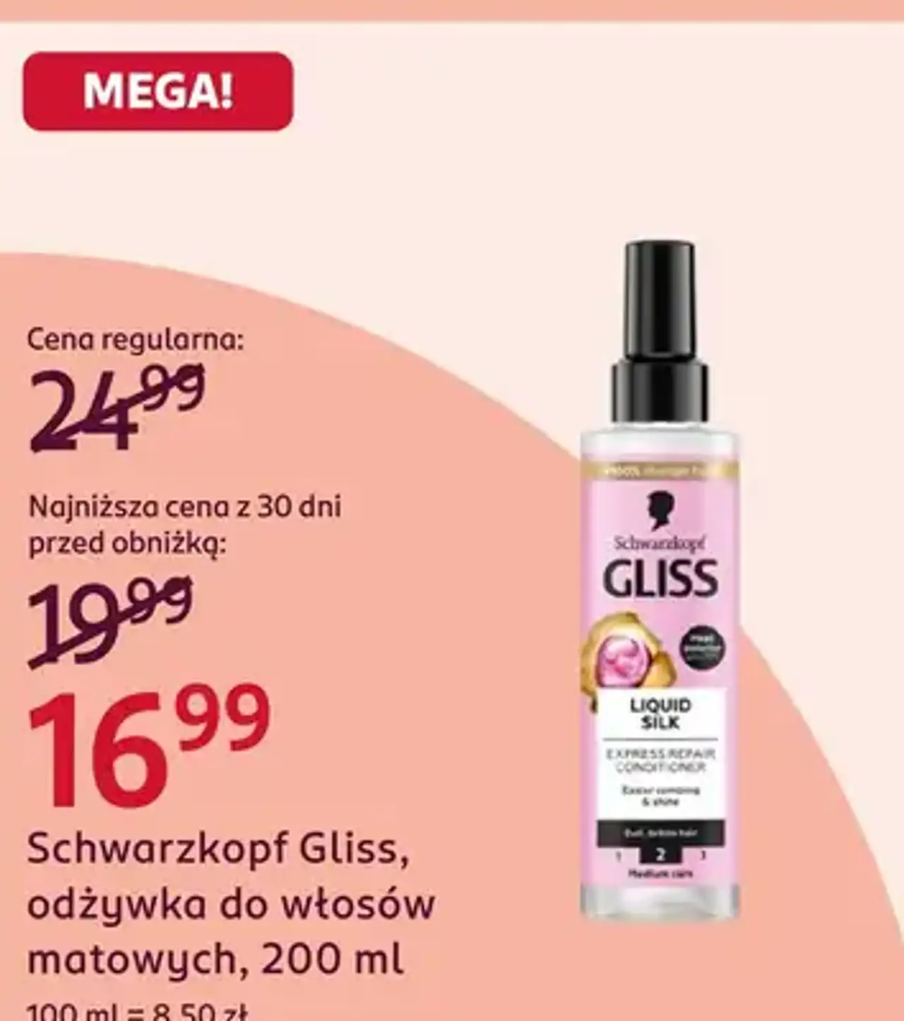 Schwarzkopf Gliss odżywka do włosów matowych
