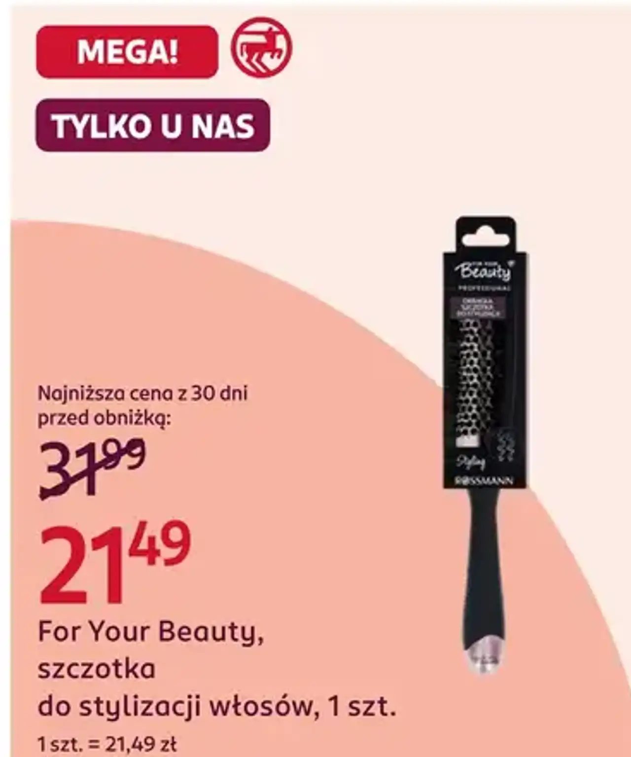 For Your Beauty, szczotka do stylizacji włosów, 1 szt.