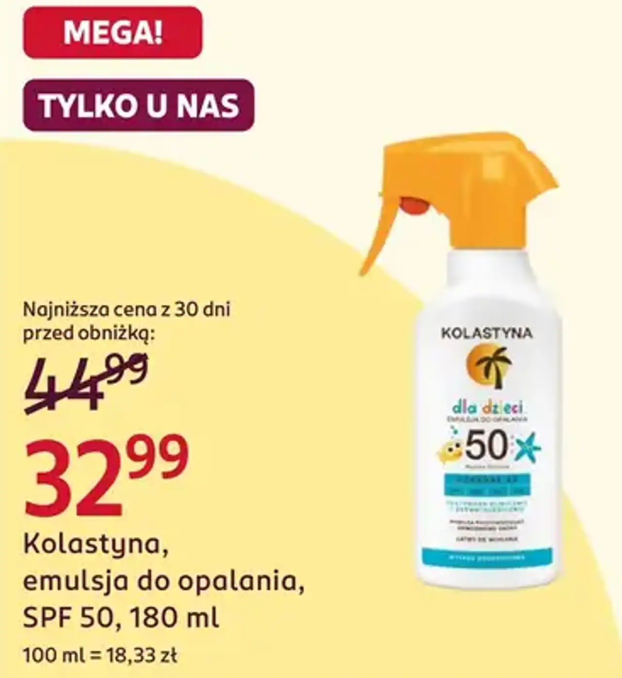Kolastyna, emulsja do opalania, SPF 50, 180 ml