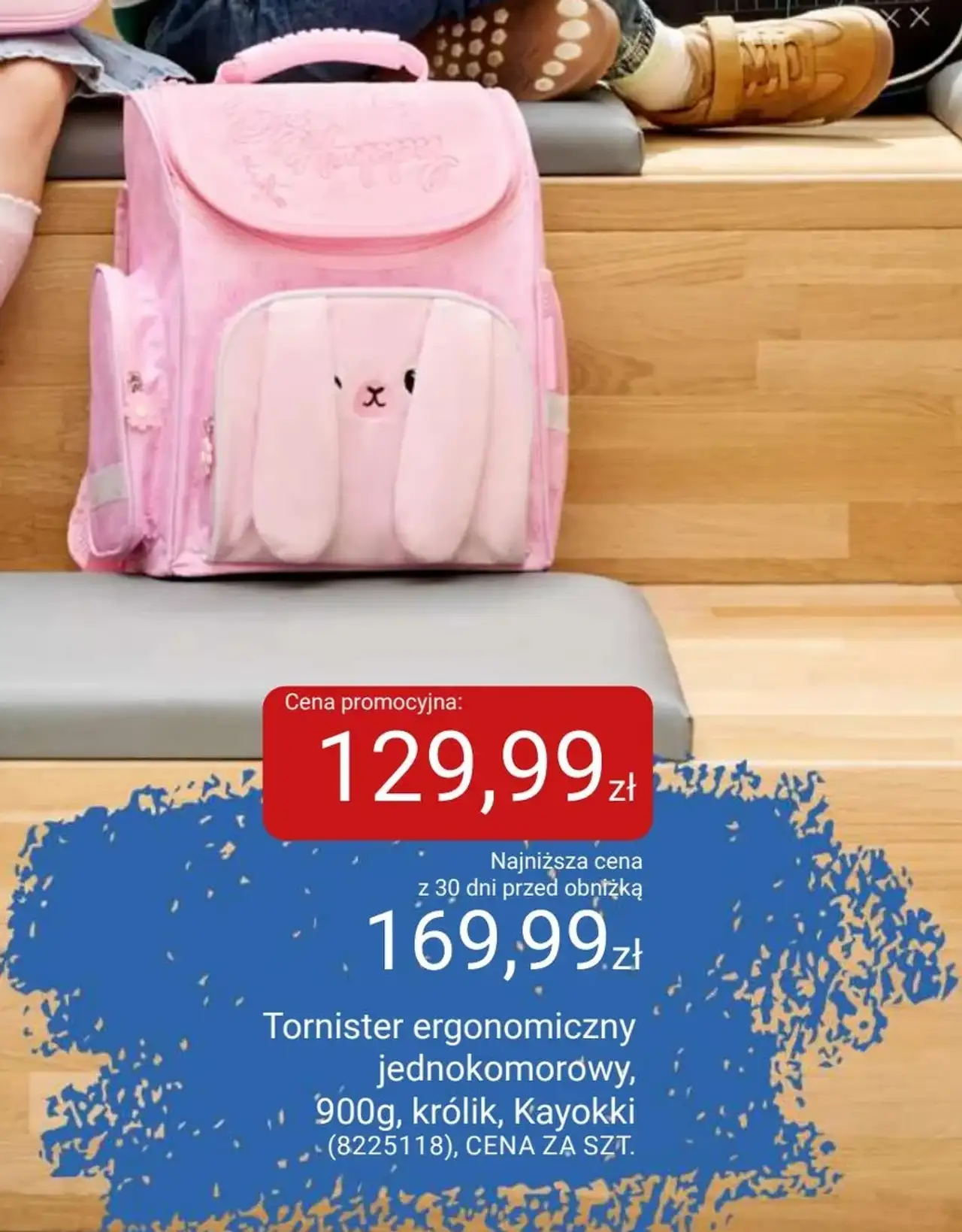 Tornister ergonomiczny jednokomorowy, królik, Kayokki