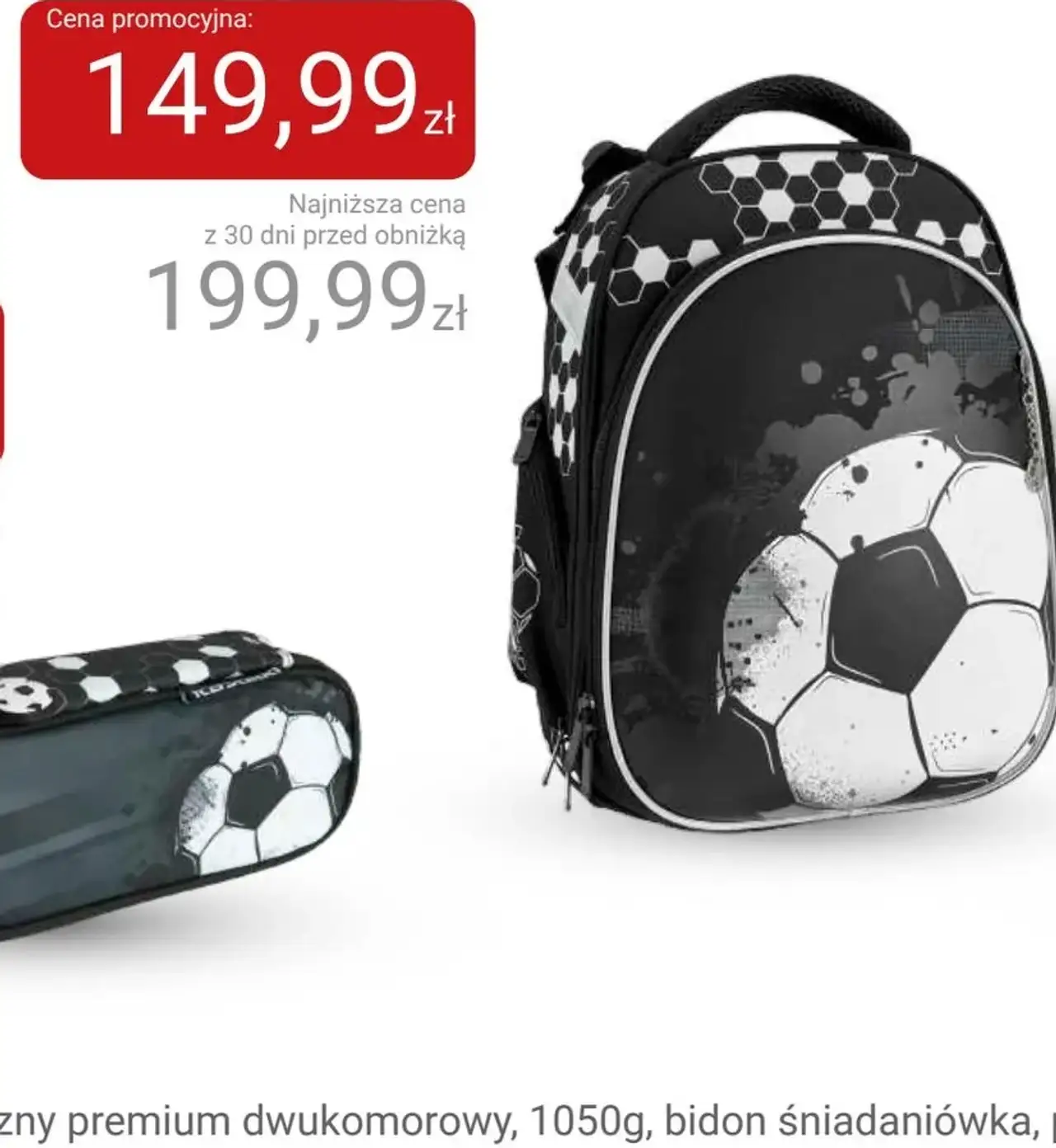 Tornister ergonomiczny premium dwukomorowy piłka Kayokki