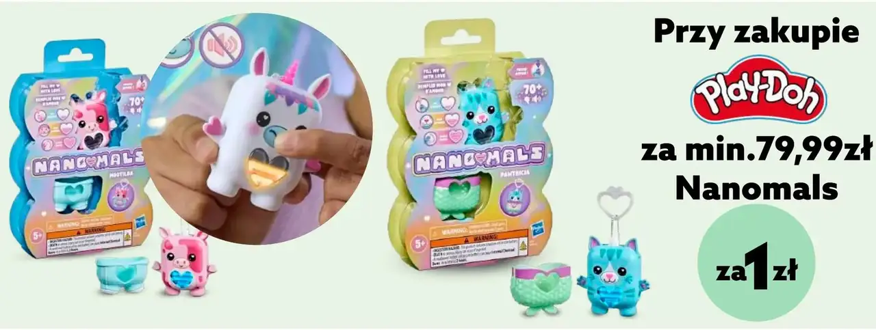 Zabawka Nanomals za 1 zł przy zakupie produktów Play-Doh za min. 79,99 zł