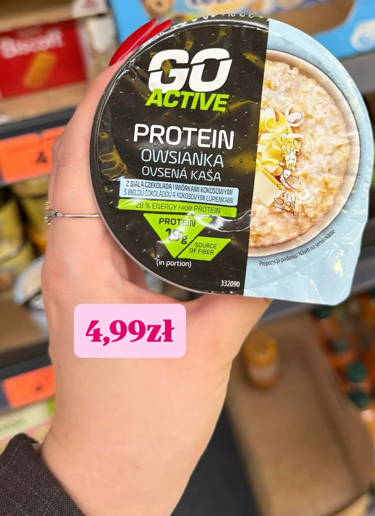 Go Active Protein Owsianka z białą czekoladą i wiórkami kokosowymi