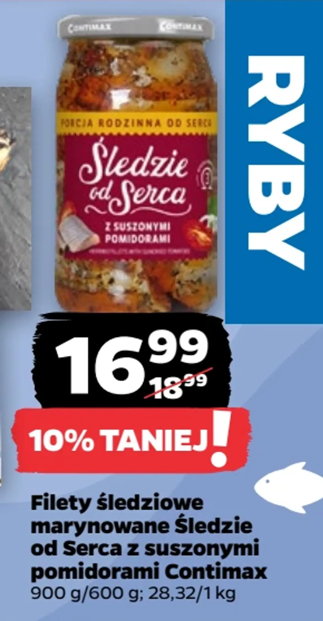 Filety śledziowe marynowane śledzie od serca z suszonymi pomidorami contimax