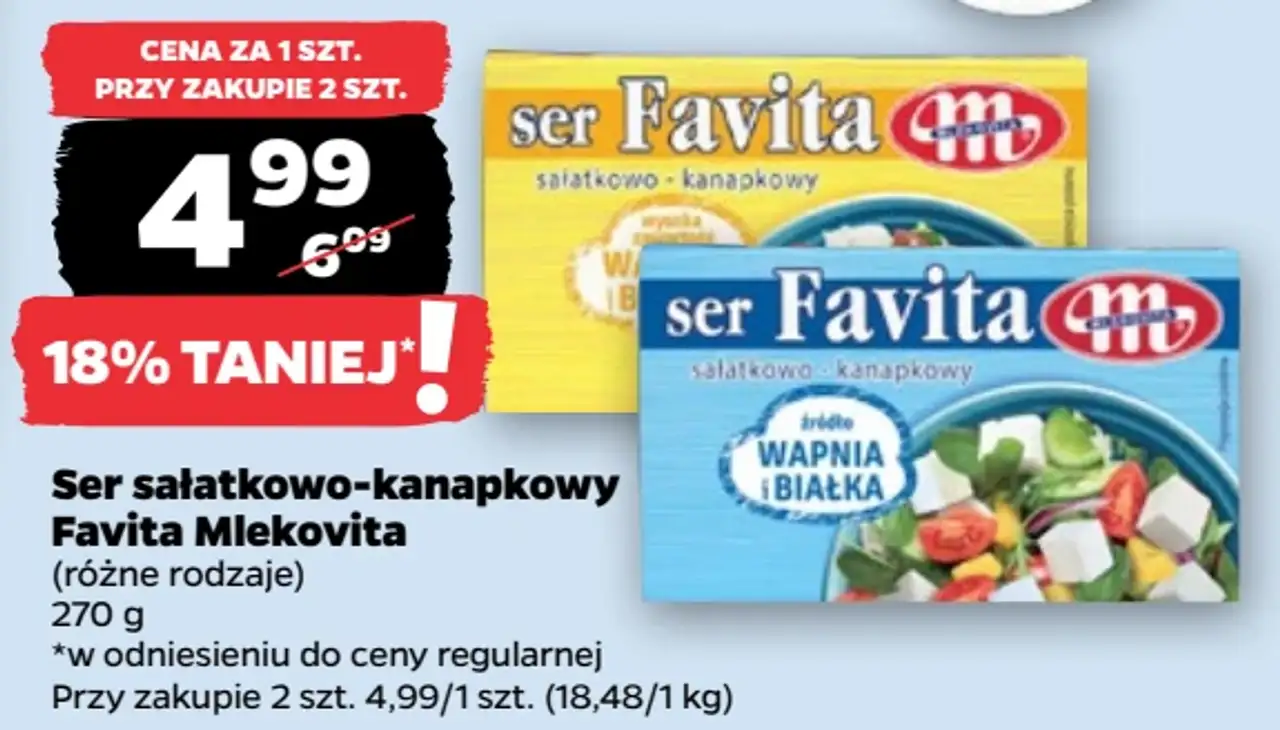 Ser sałatkowo-kanapkowy Favita Mlekovita