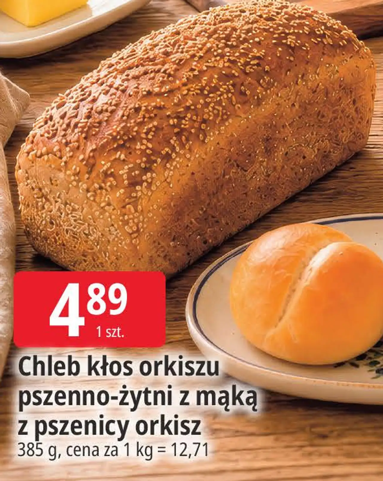 Chleb kłos orkiszu pszenno-żytni z mąką z pszenicy orkisz