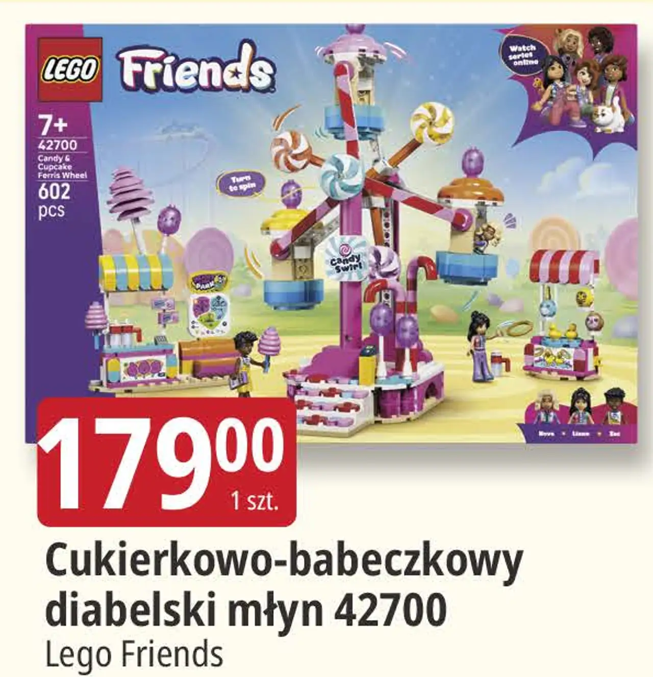 Cukierkowo-babeczkowy diabelski młyn 42700 Lego Friends