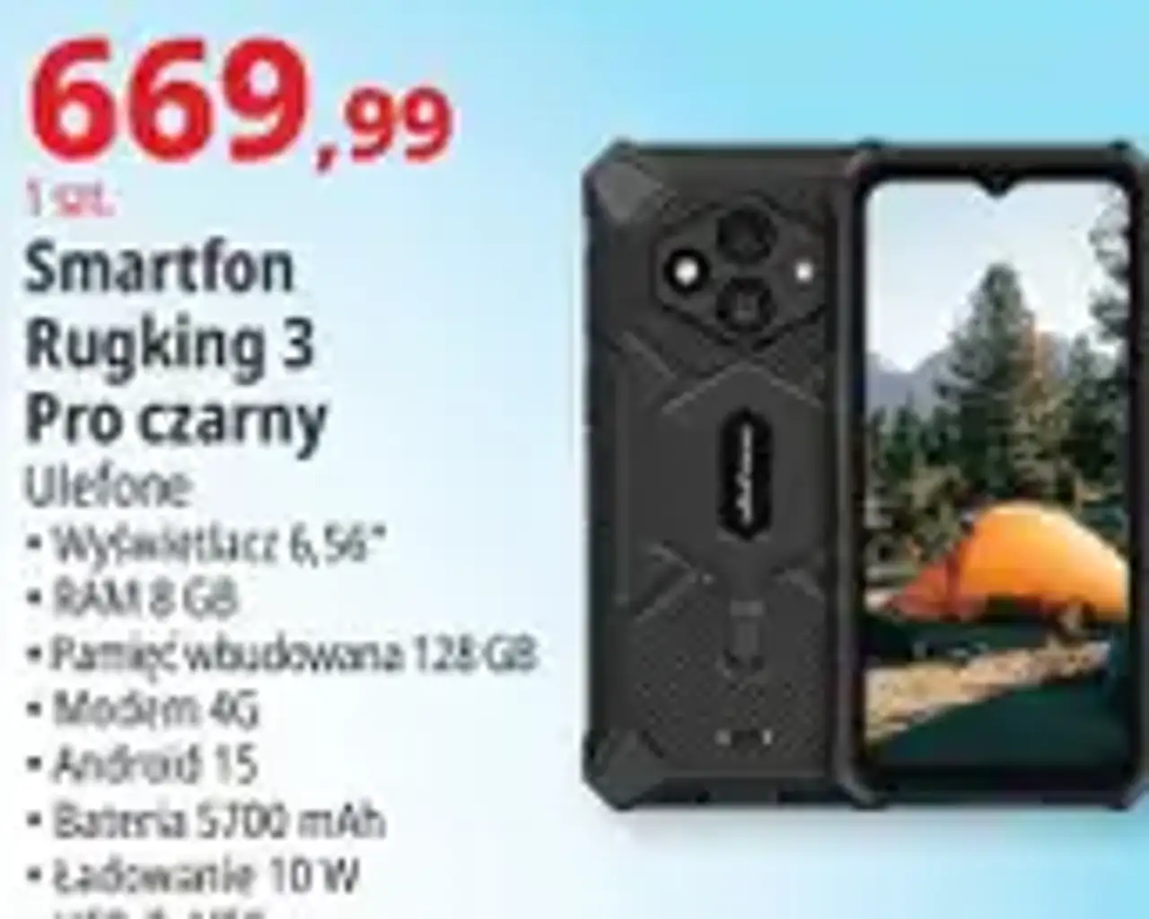 Smartfon Rugking 3 Pro czarny Ulefone