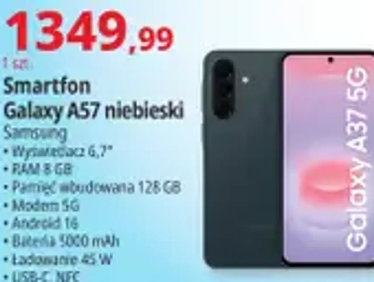 Smartfon Galaxy A57 niebieski Samsung