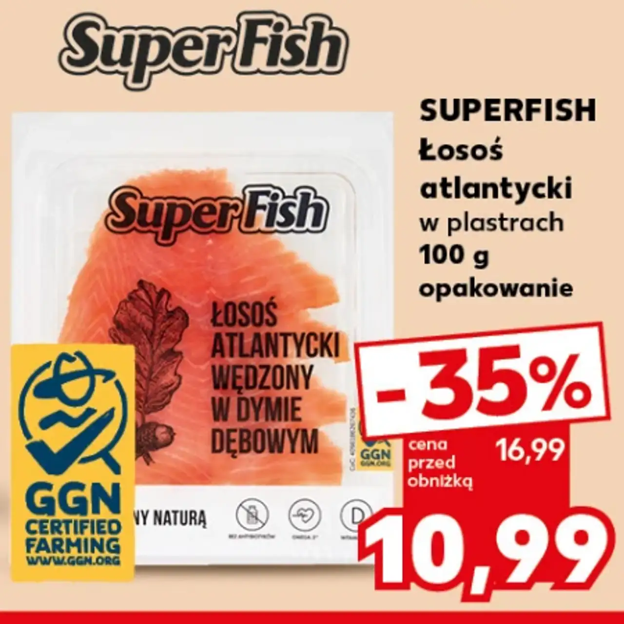 SUPERFISH Łosoś atlantycki w plastrach