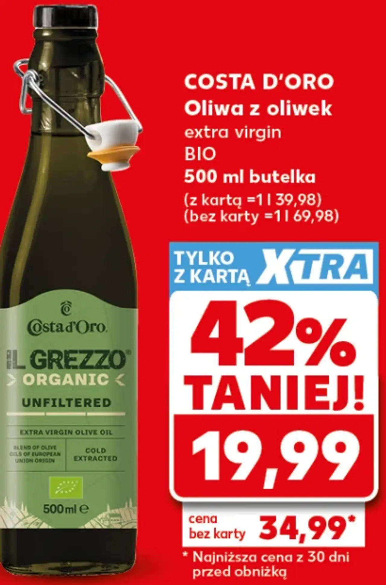 Costa d'Oro Oliwa z oliwek extra virgin BIO