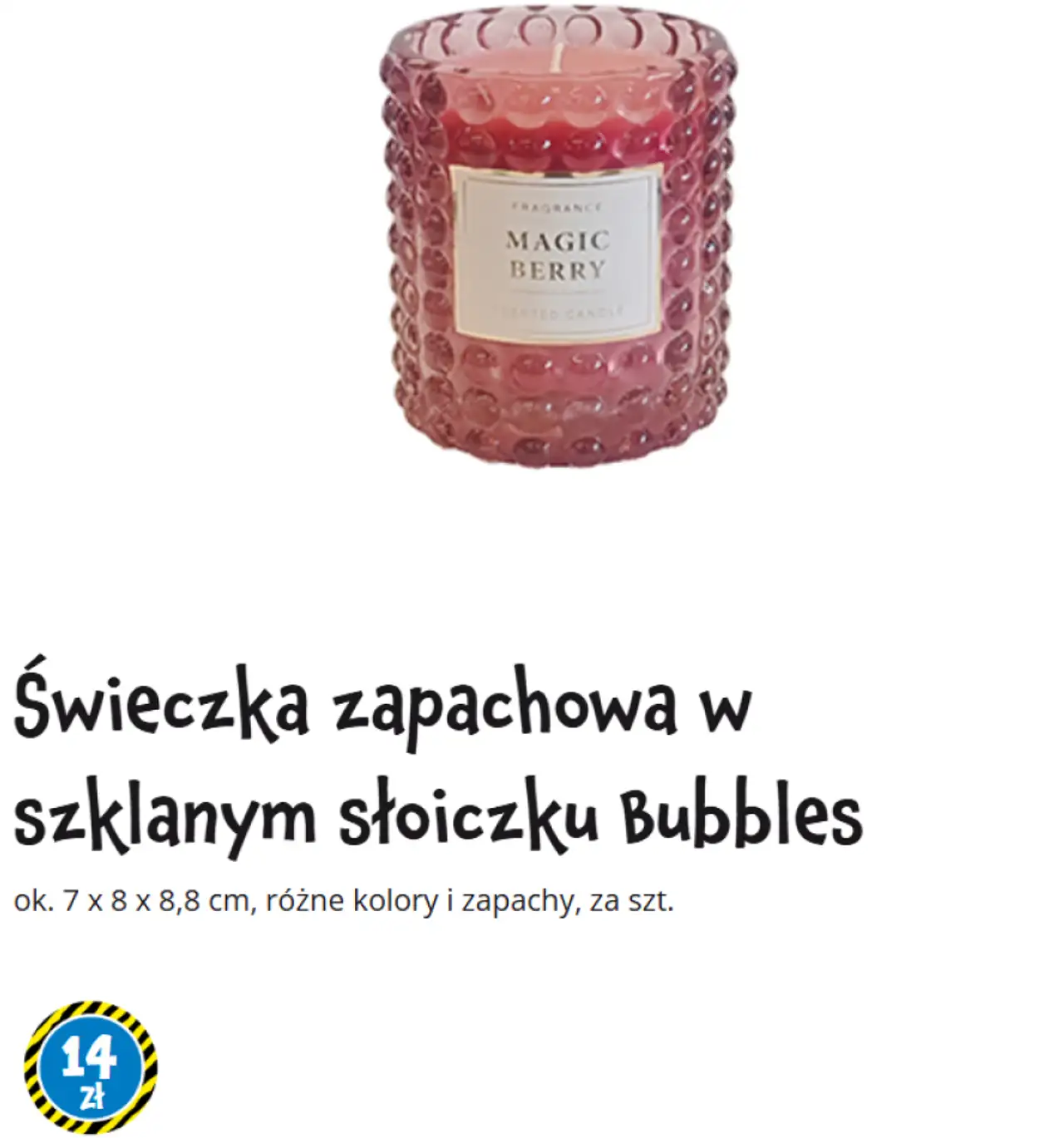 Świeczka zapachowa w szklanym słoiczku Bubbles