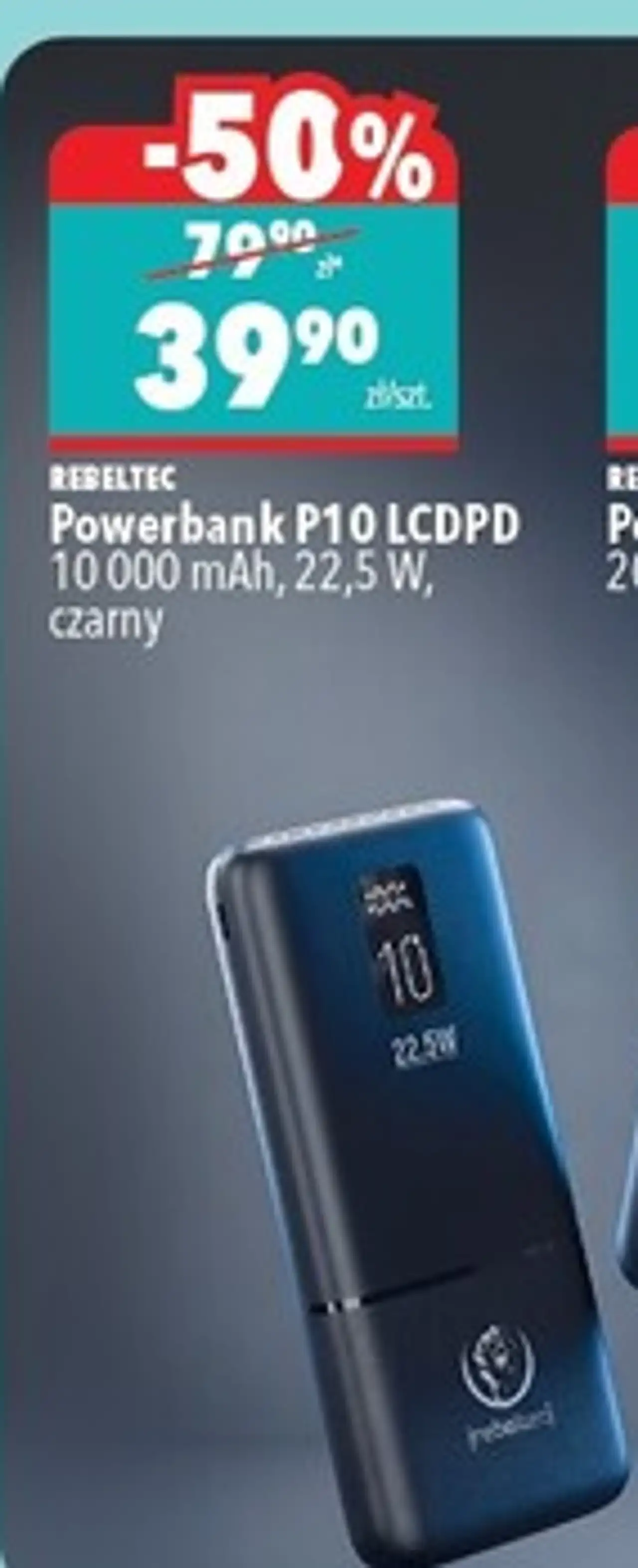 Rebeltec Powerbank P10 LCDPD 10 000 mAh