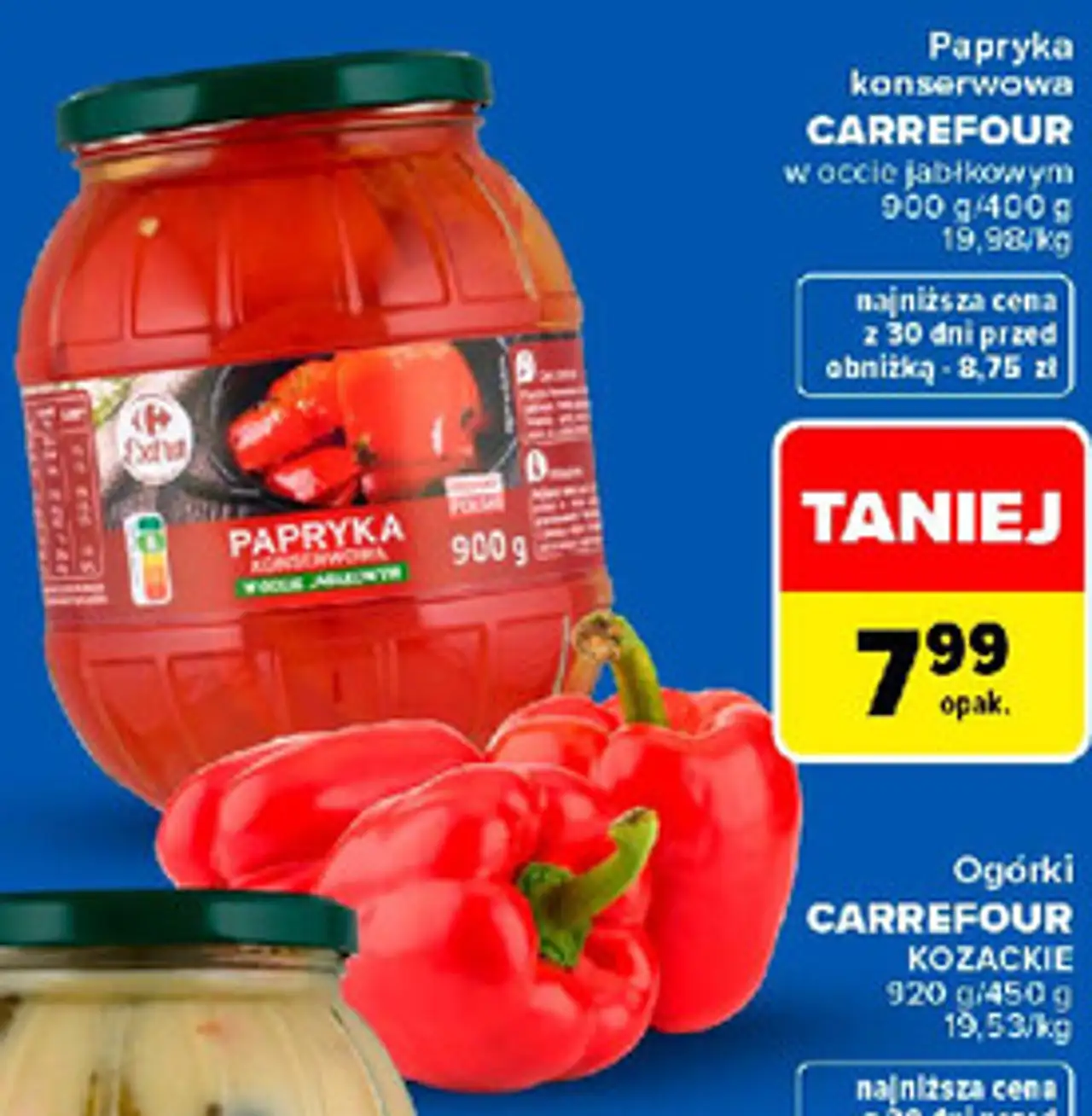 Papryka konserwowa w occie jabłkowym CARREFOUR