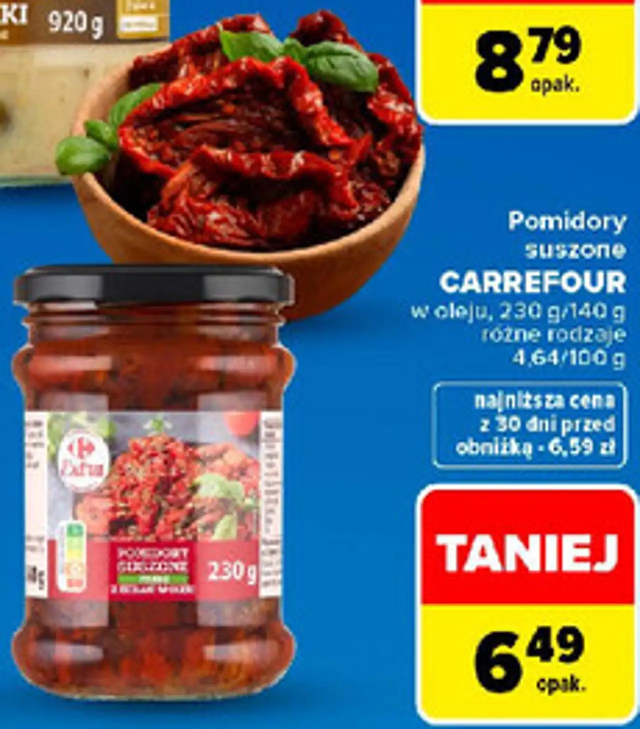 Pomidory suszone w oleju CARREFOUR