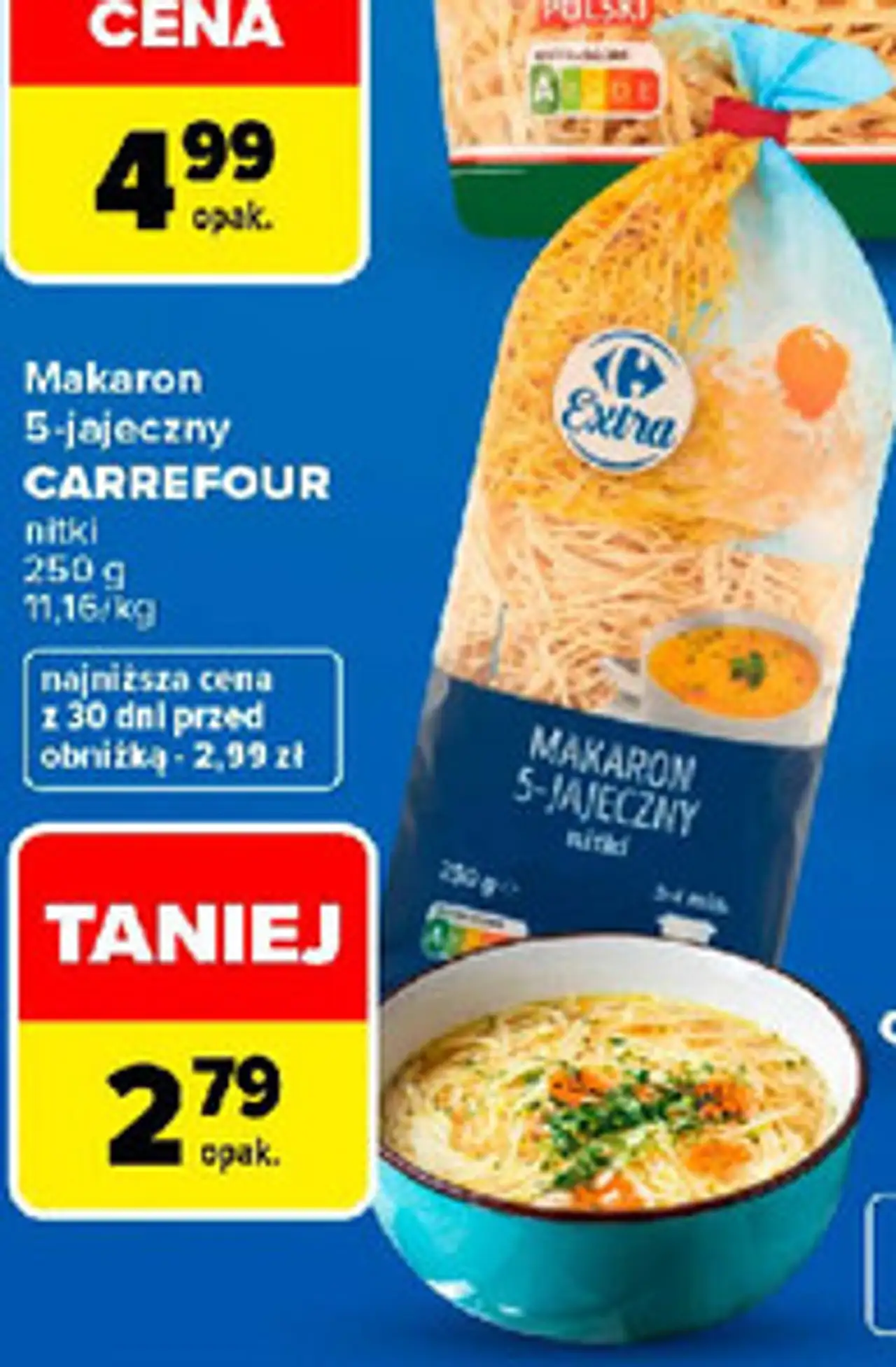 Makaron 5-jajeczny CARREFOUR nitki