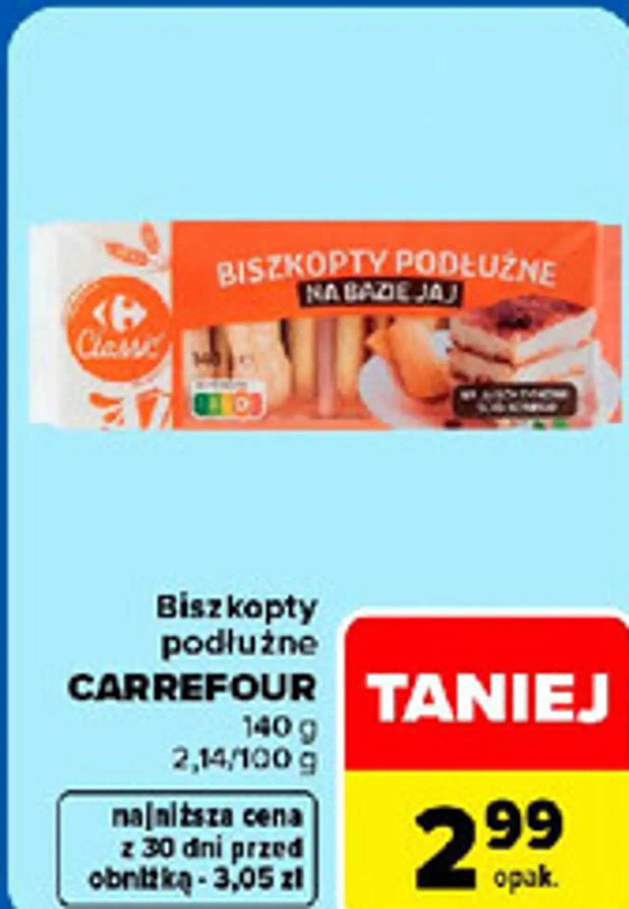 Biszkopty podłużne Carrefour Classic