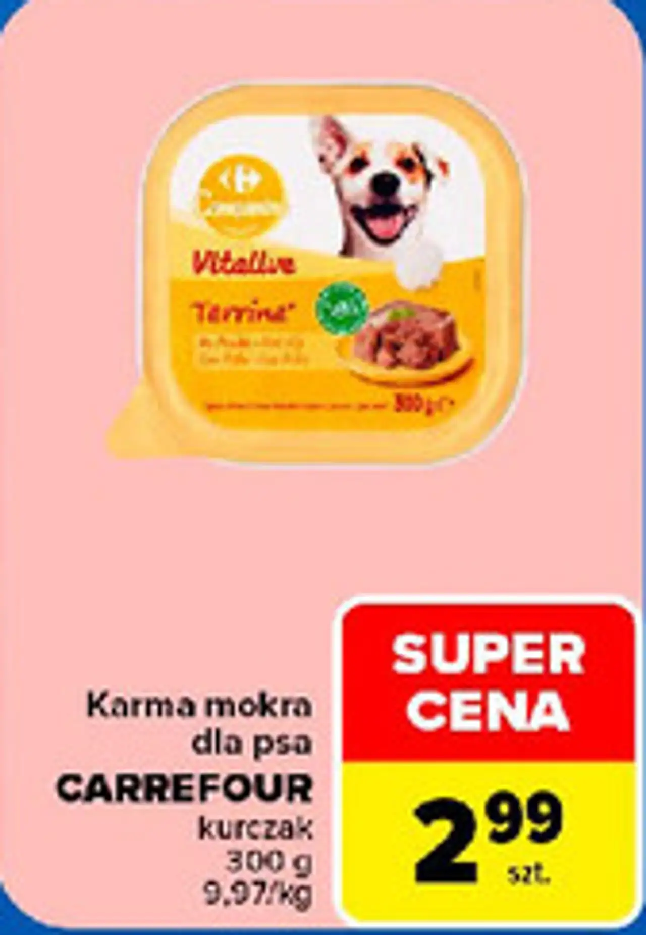 Karma mokra dla psa Carrefour Companino Vitalive Terrine