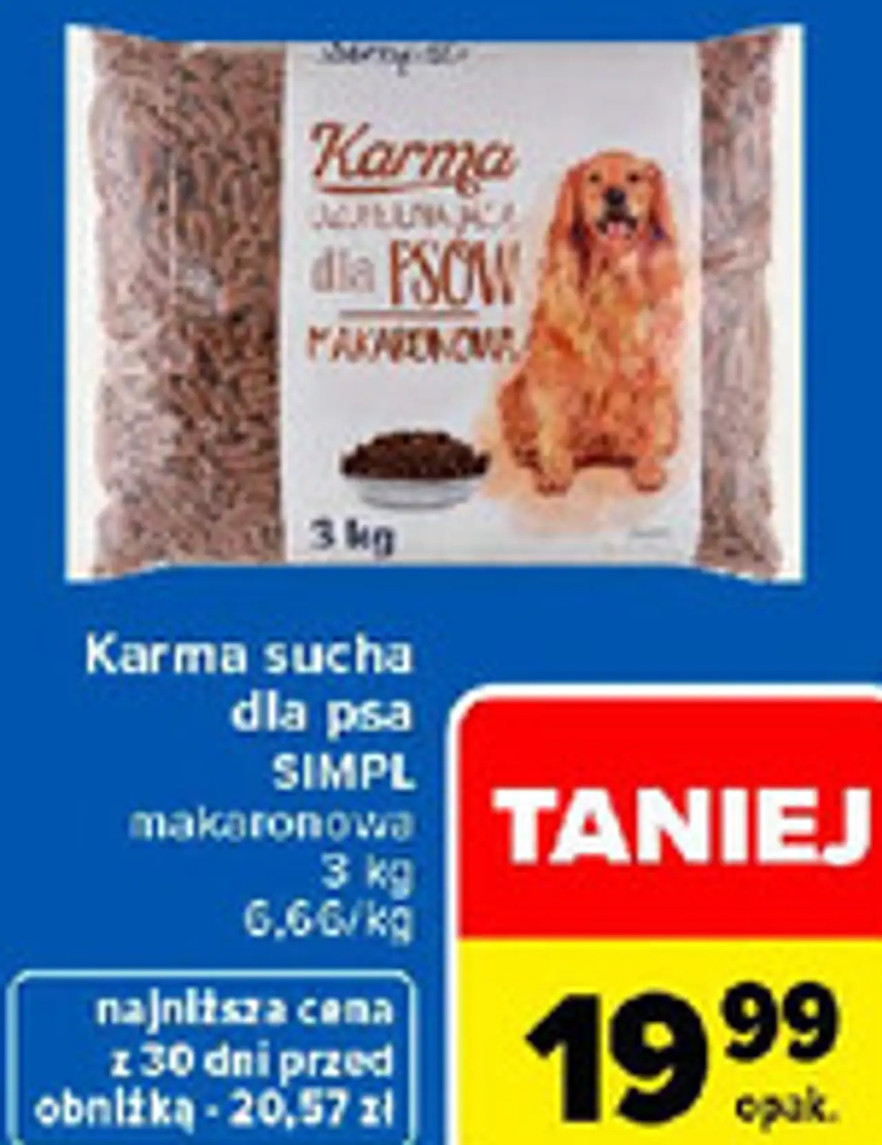 Karma sucha dla psa SIMPL makaronowa