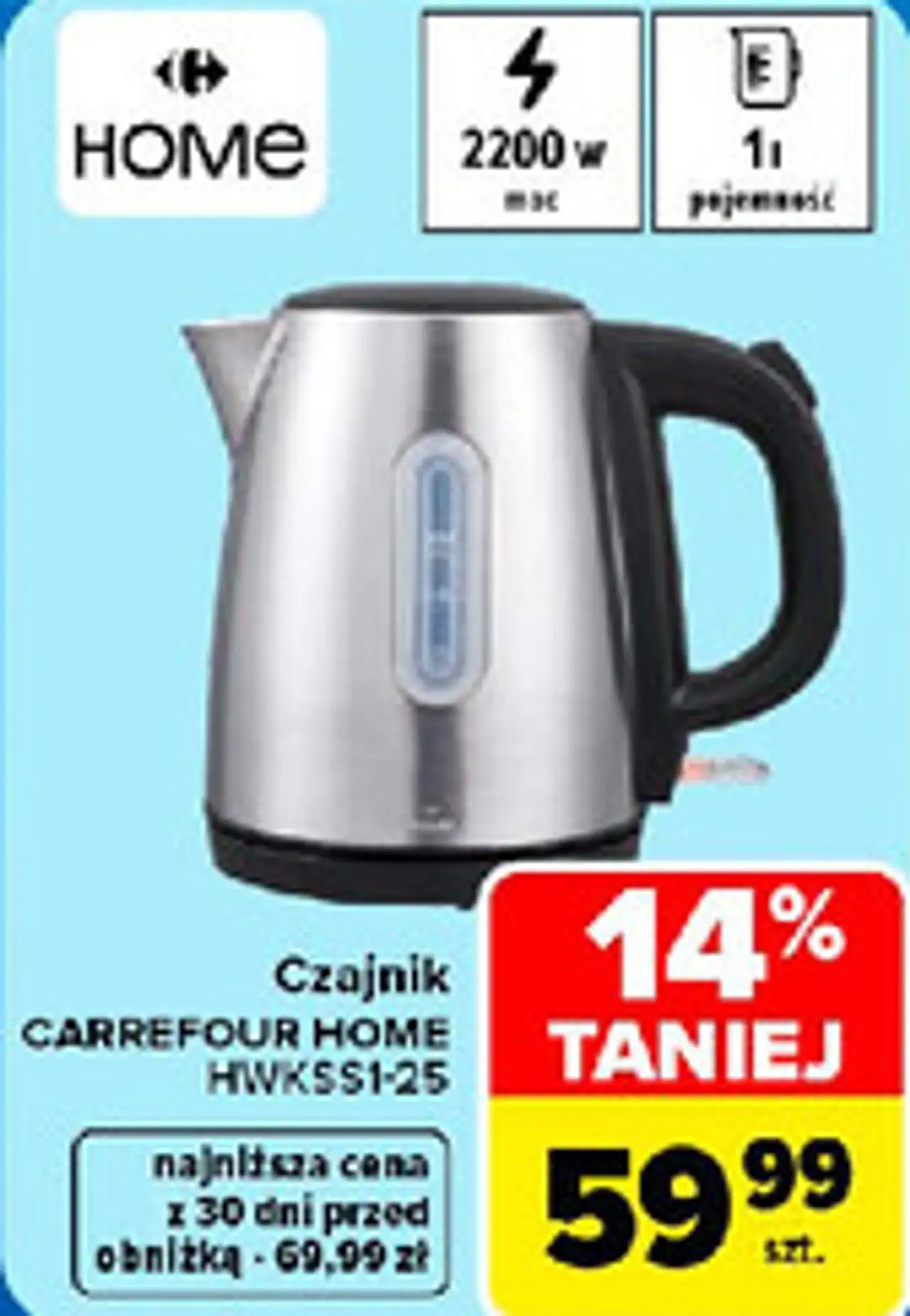 Czajnik CARREFOUR HOME HWKSS1-25
