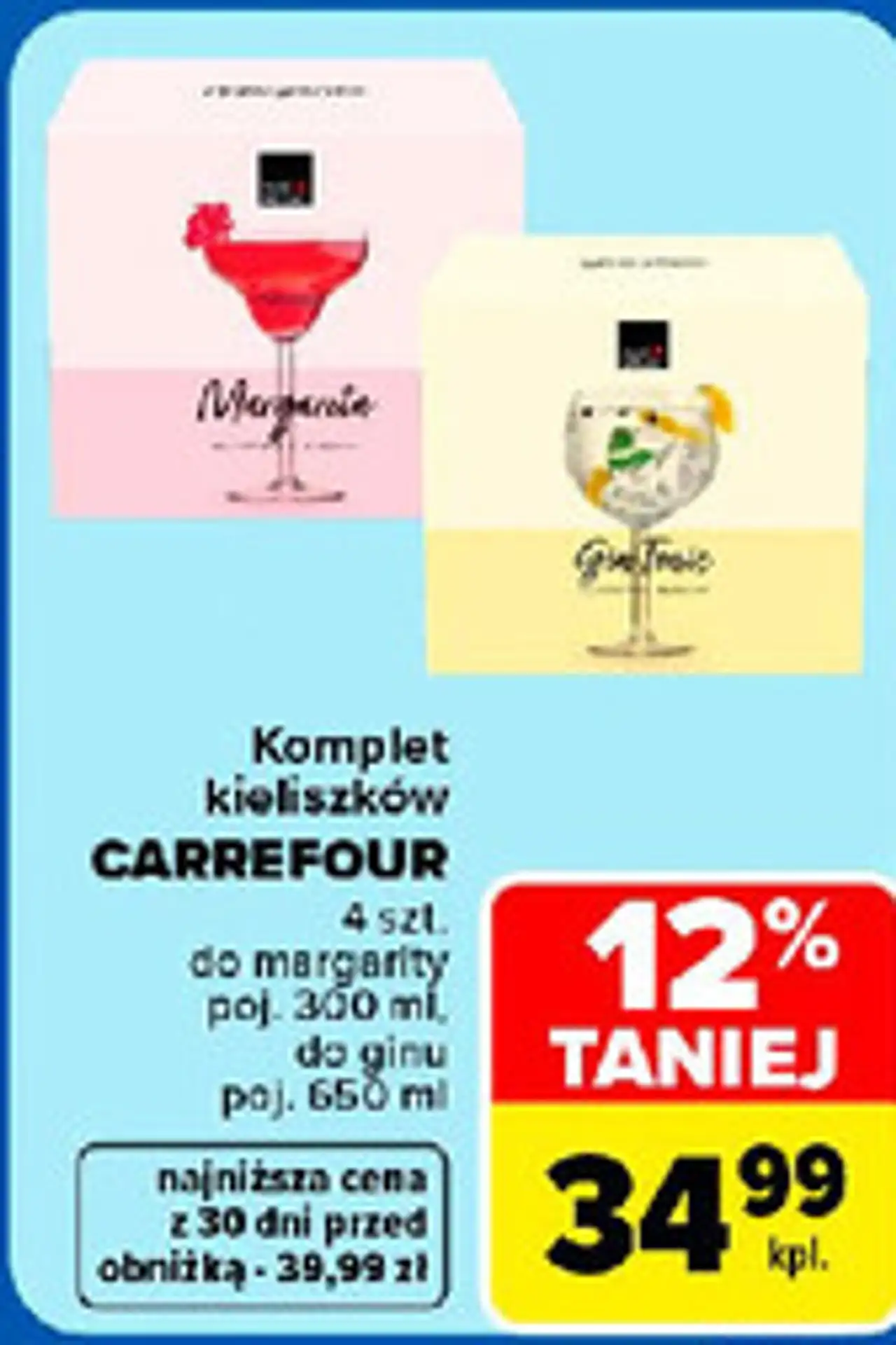 Komplet kieliszków CARREFOUR