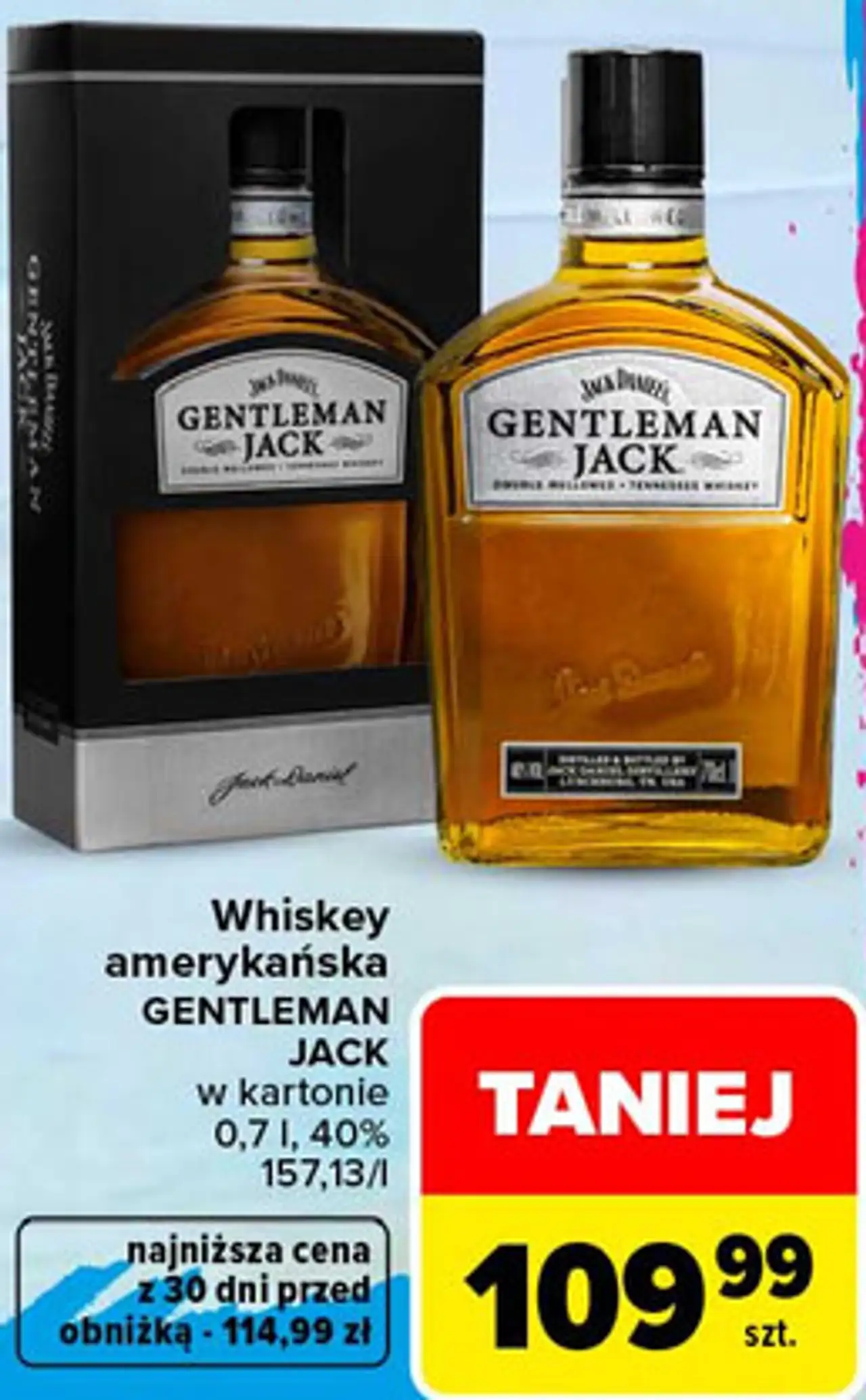Whiskey amerykańska GENTLEMAN JACK w kartonie