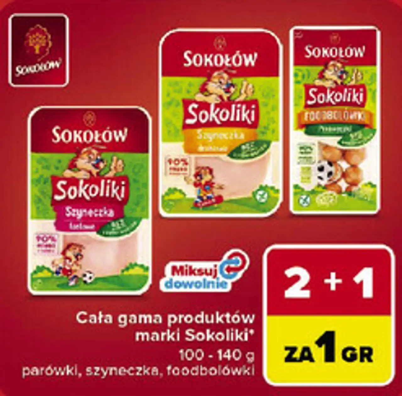 Szyneczka, parówki lub foodbolówki Sokołów Sokoliki