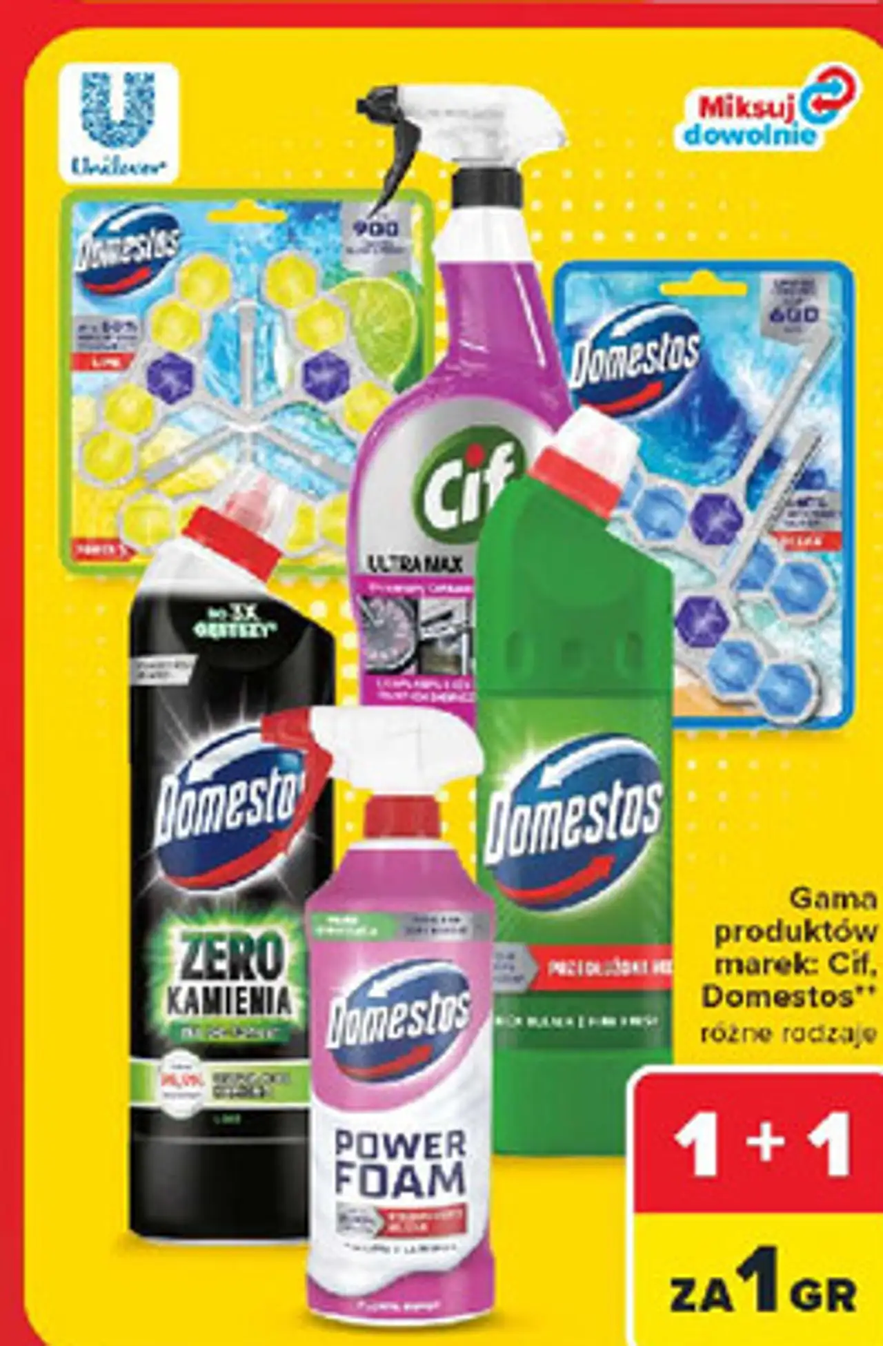 Gama produktów marek Cif, Domestos