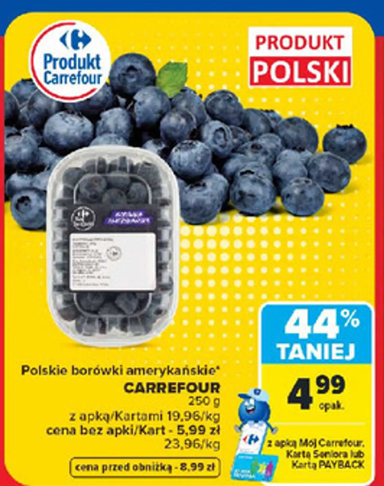 Polskie borówki amerykańskie Carrefour