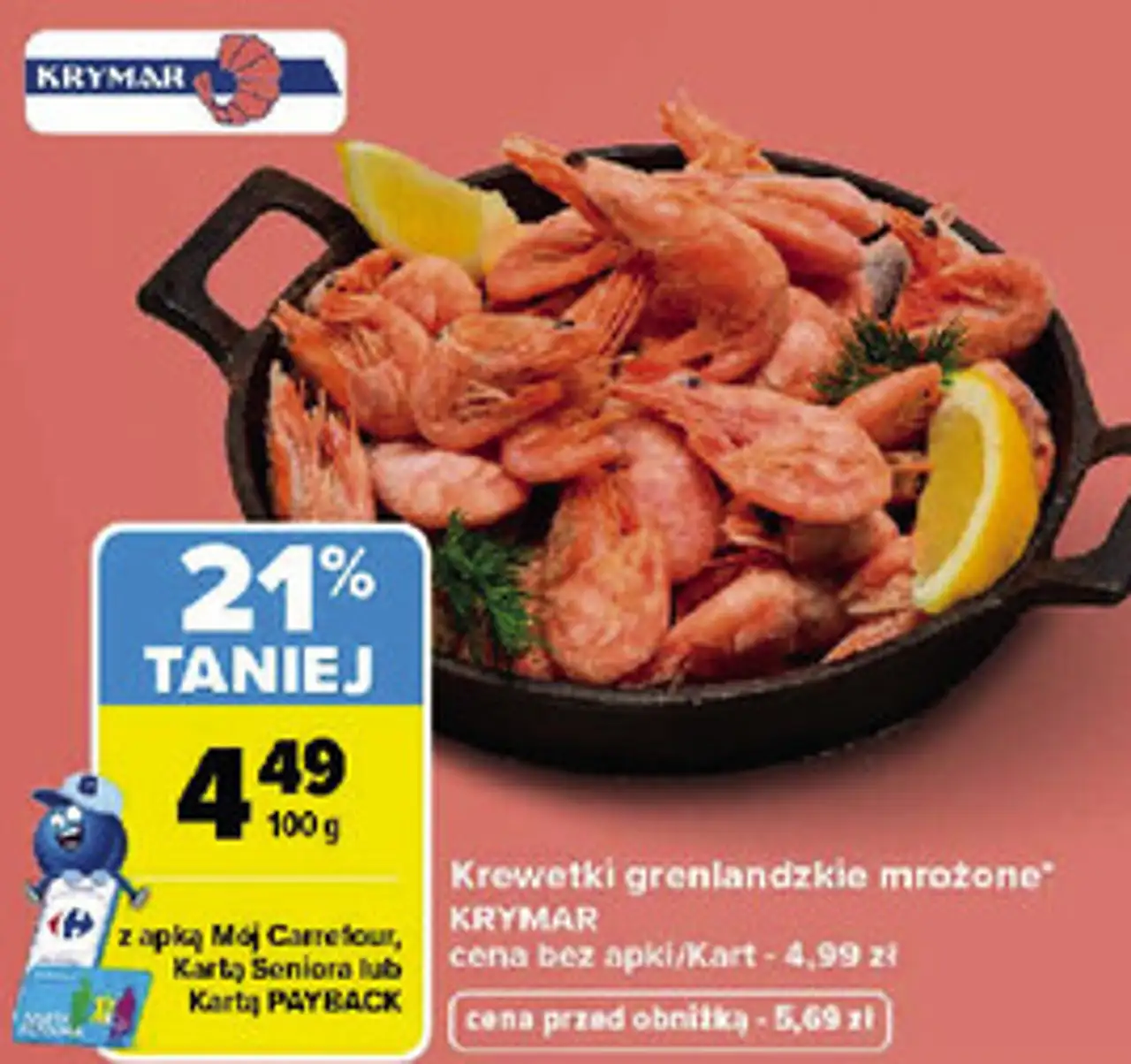Krewetki grenlandzkie mrożone KRYMAR