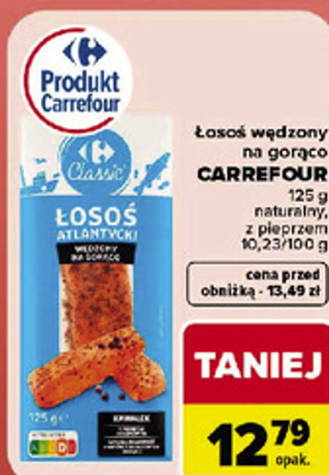 Łosoś wędzony na gorąco CARREFOUR