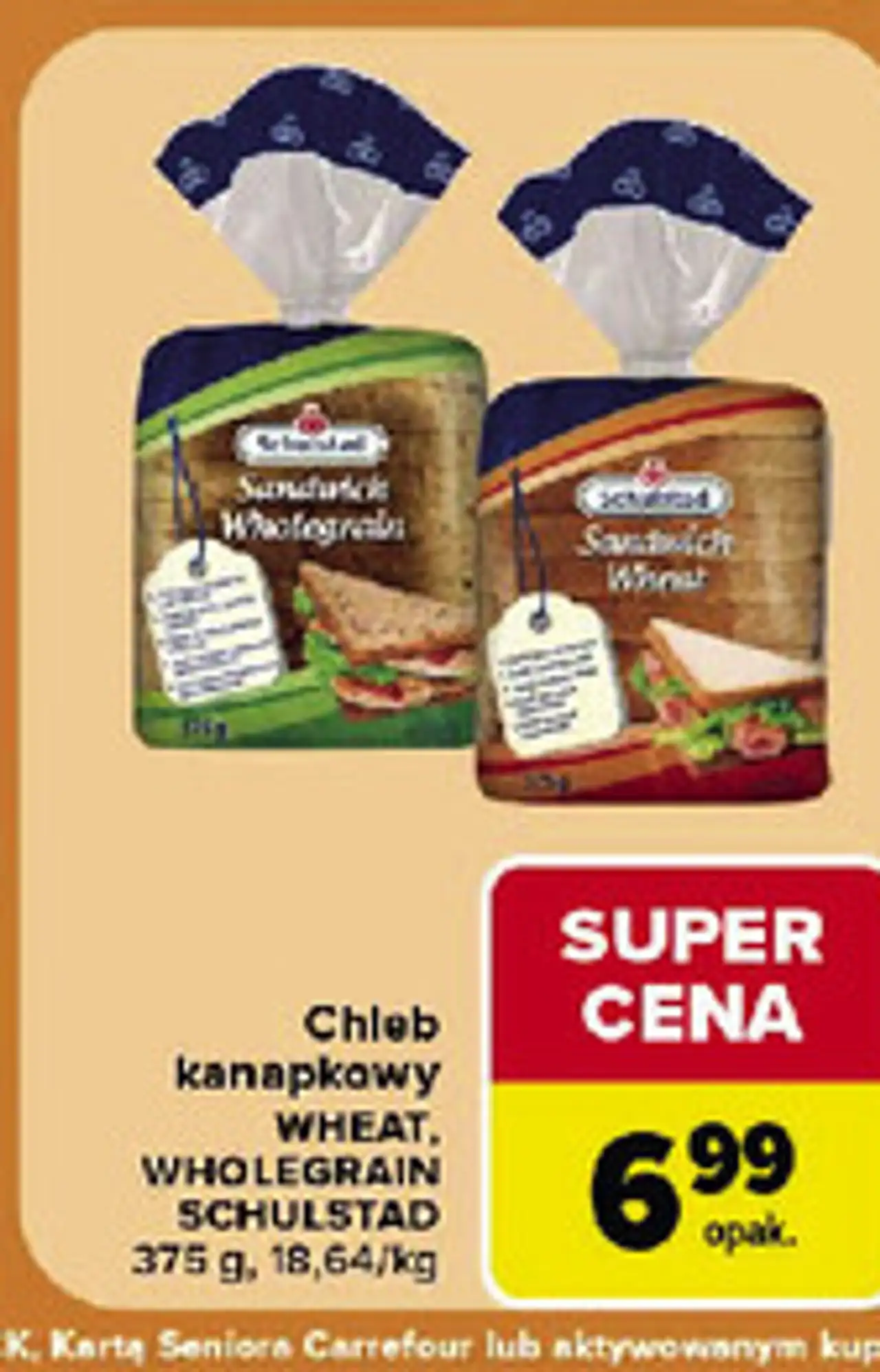 Chleb kanapkowy Schulstad Wheat, Wholegrain