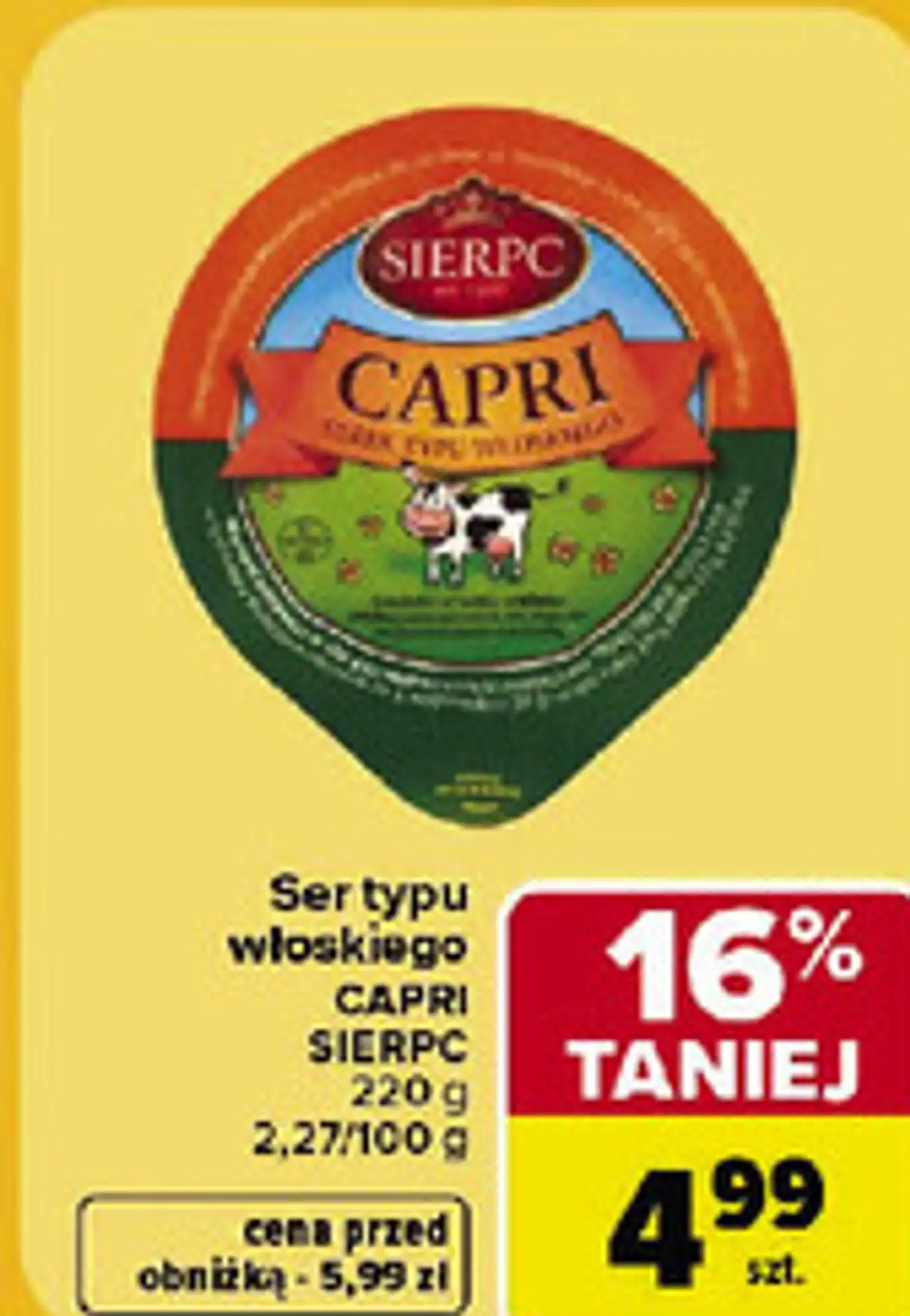 Ser typu włoskiego Capri Sierpc 220 g