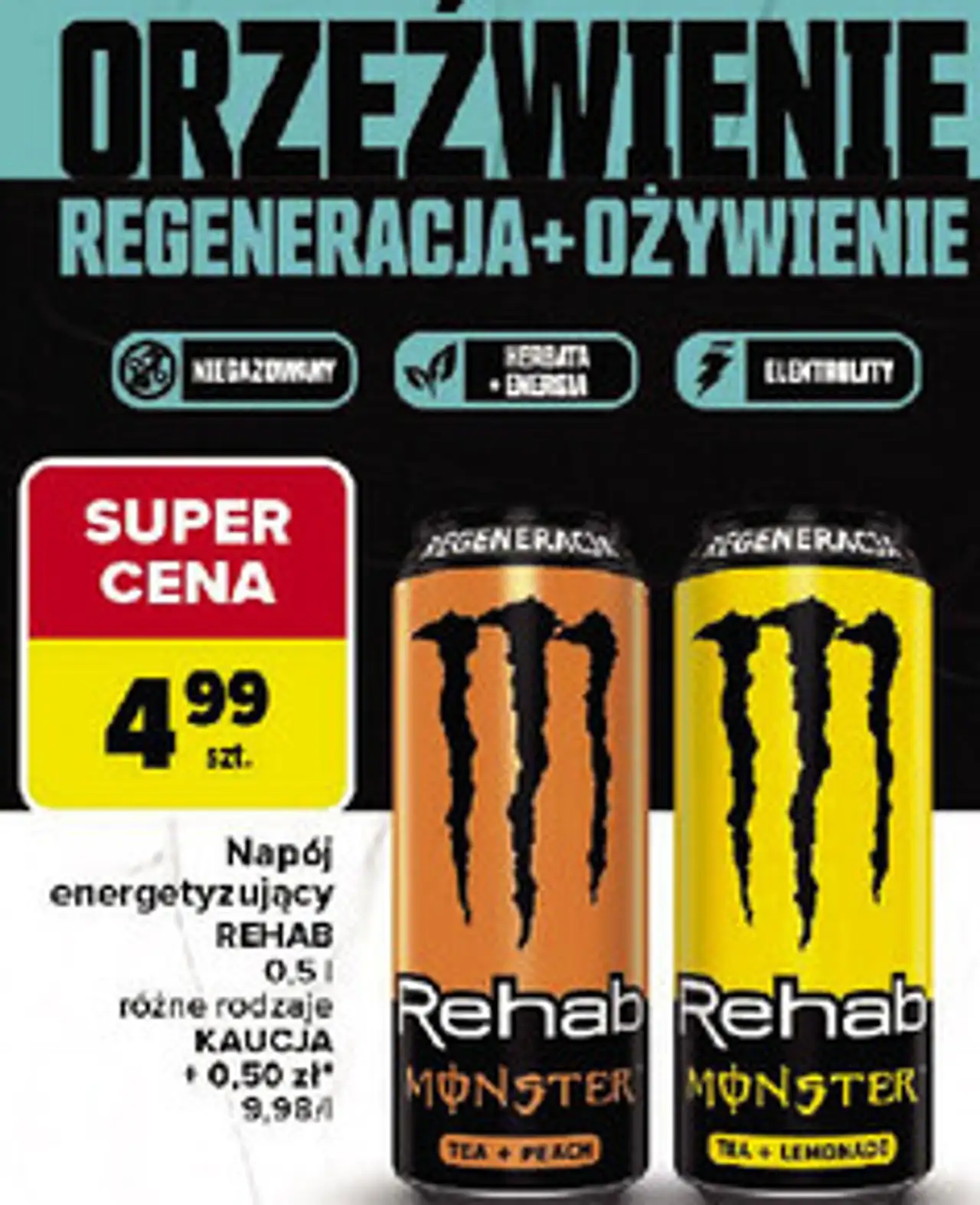 Napój energetyzujący Monster Energy Rehab