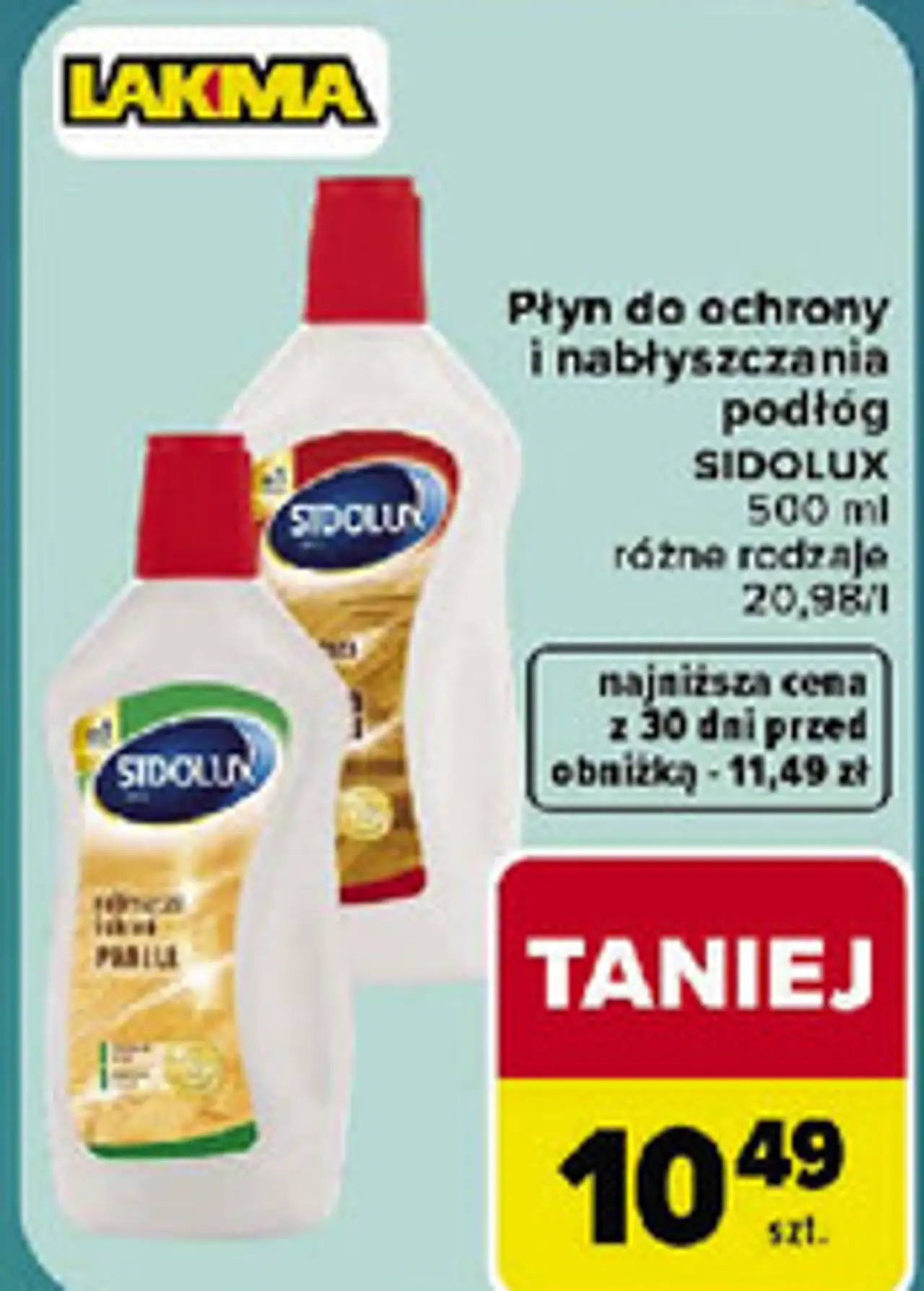Płyn do ochrony i nabłyszczania podłóg SIDOLUX